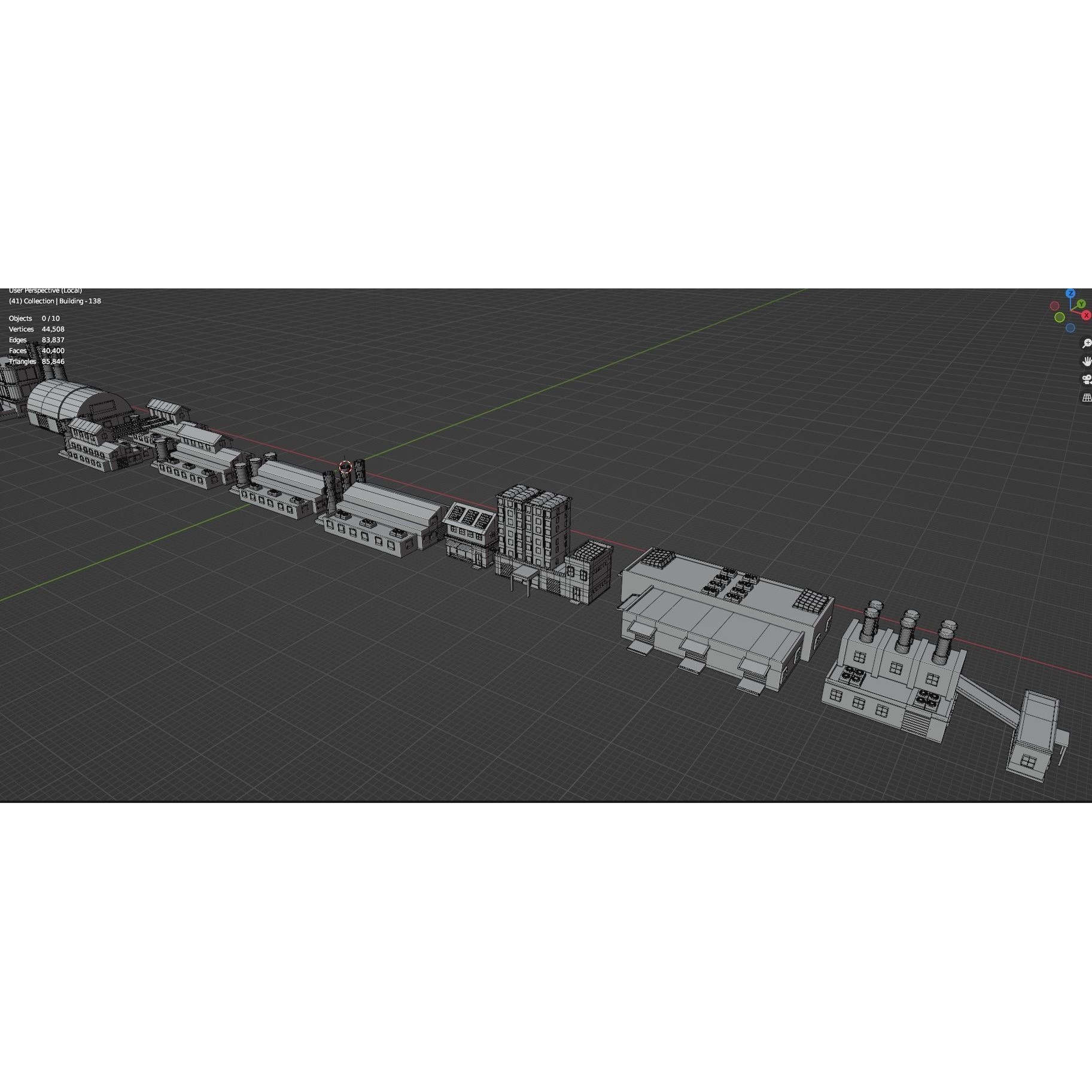 Low Poly City Buildings Pack - Low-Poly Game-Ready 3D Model - View 137