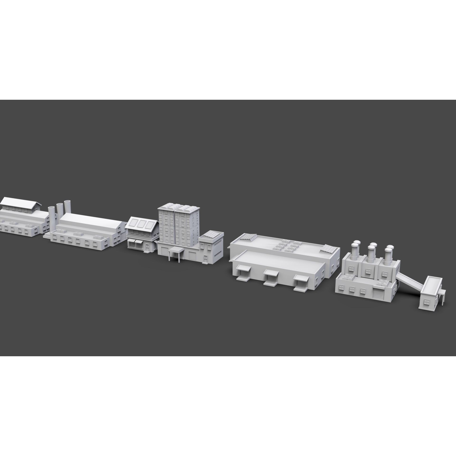 Low Poly City Buildings Pack - Low-Poly Game-Ready 3D Model - View 16