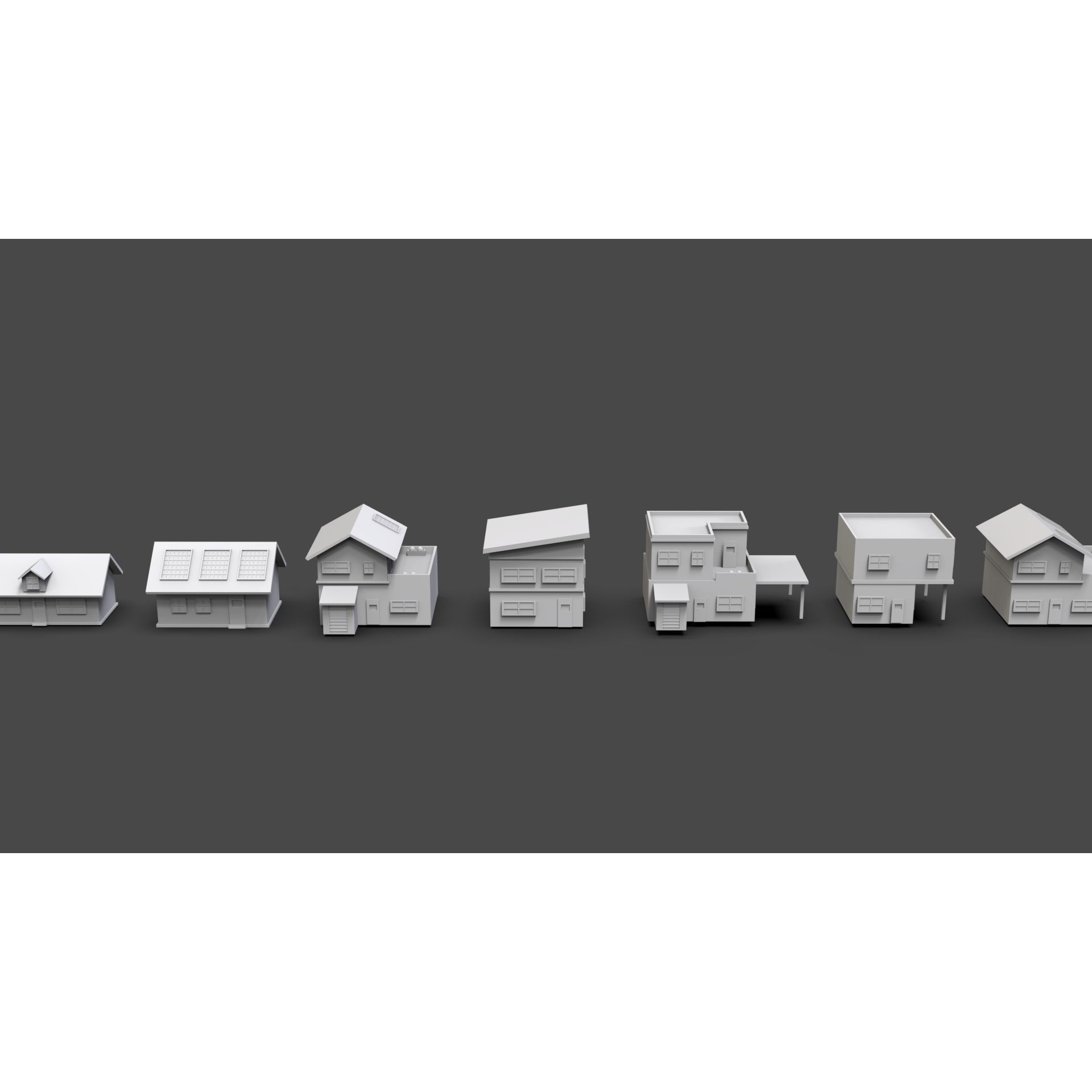 Low Poly City Buildings Pack - Low-Poly Game-Ready 3D Model - View 62