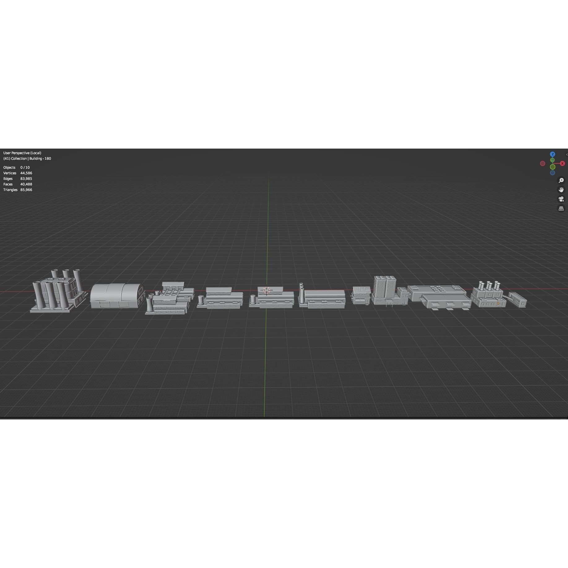 Low Poly City Buildings Pack - Low-Poly Game-Ready 3D Model - View 66