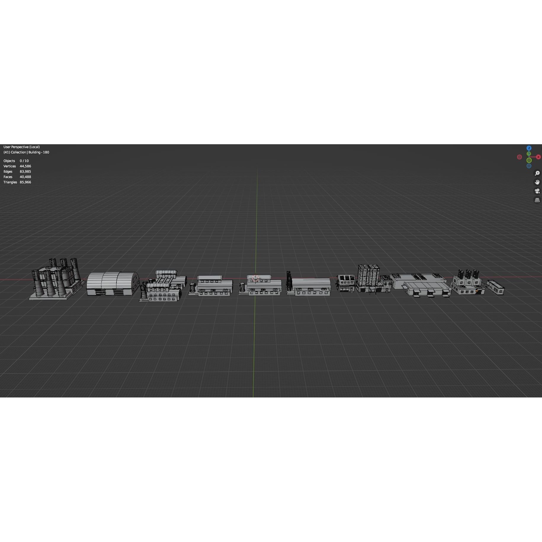 Low Poly City Buildings Pack - Low-Poly Game-Ready 3D Model - View 70