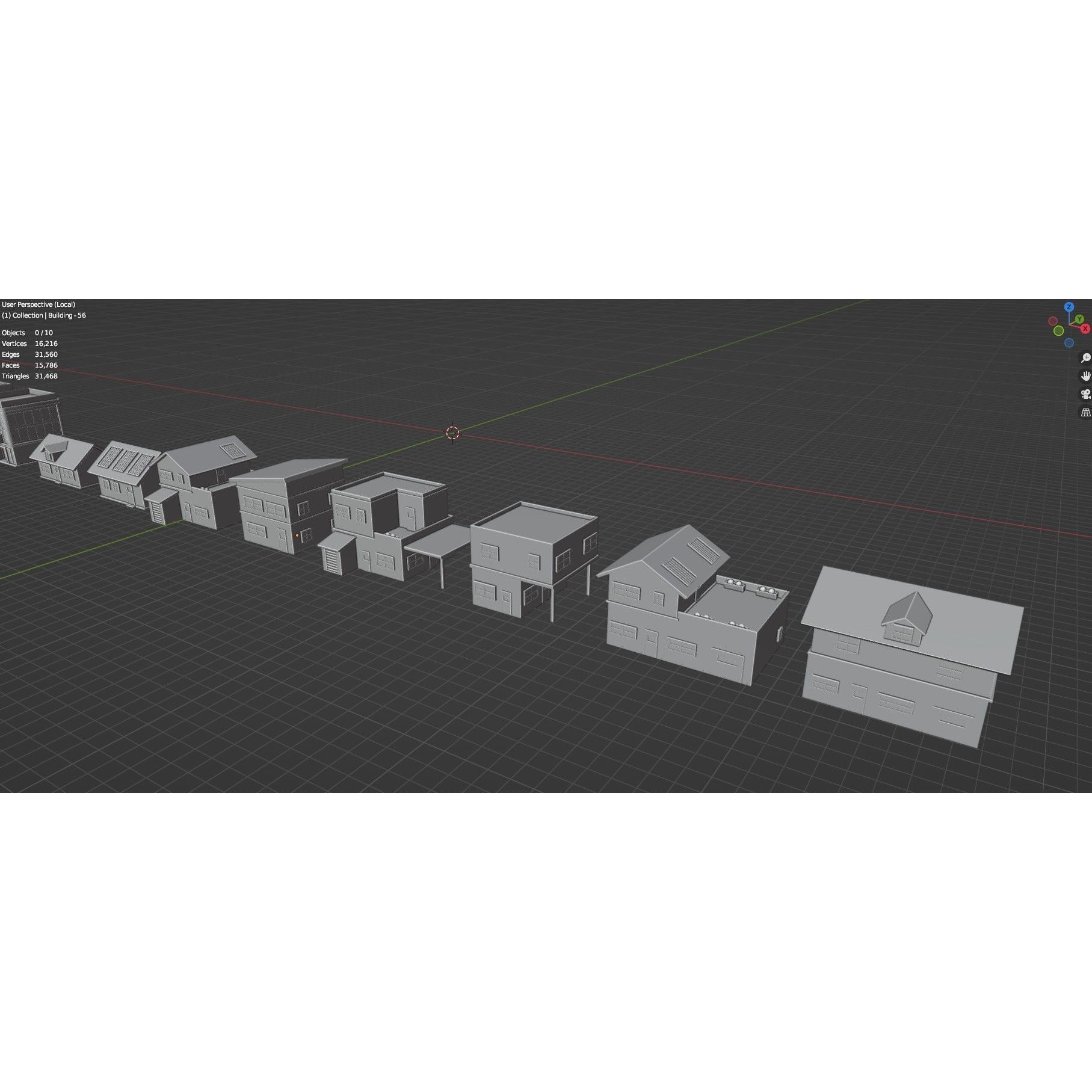 Low Poly City Buildings Pack - Low-Poly Game-Ready 3D Model - View 74