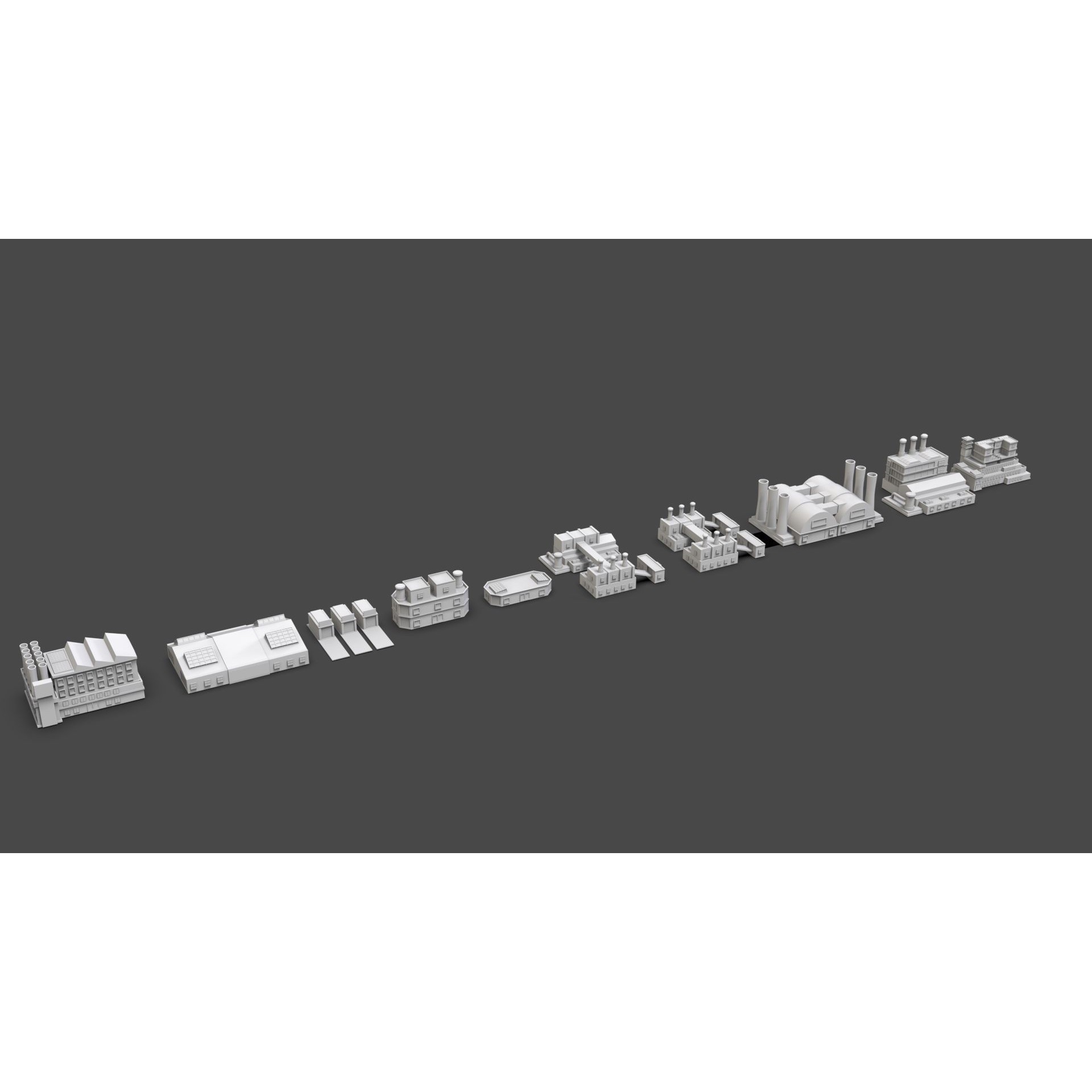 Low Poly City Buildings Pack - Low-Poly Game-Ready 3D Model - View 9