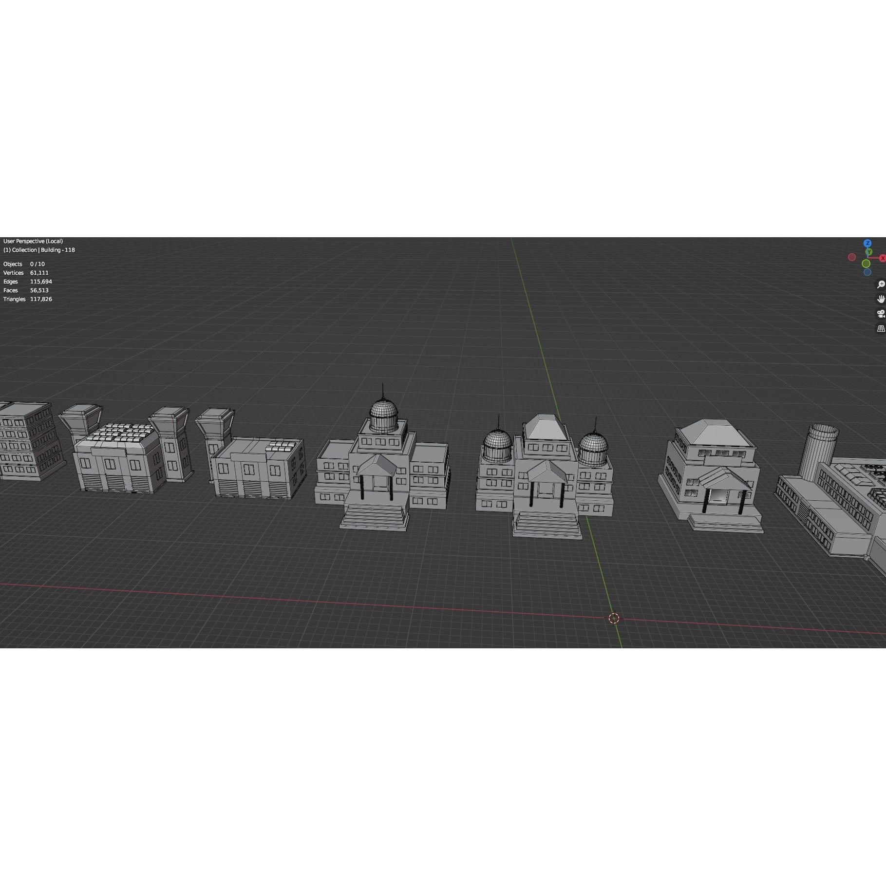 Low Poly City Buildings Pack - Low-Poly Game-Ready 3D Model - View 98