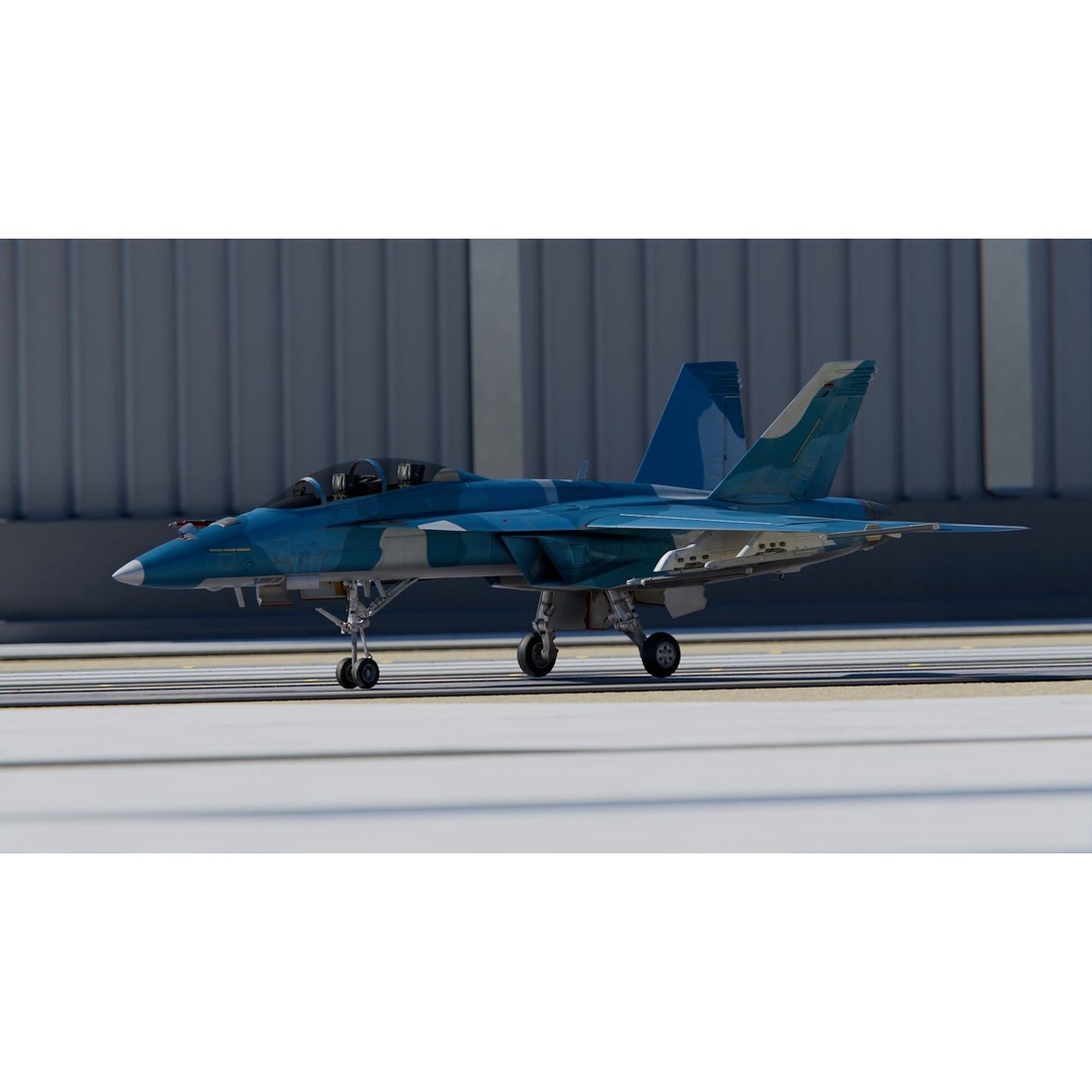 Boeing FA-18EF Super Hornet 3D Model – High Poly PBR Game Asset, FBX - View 3