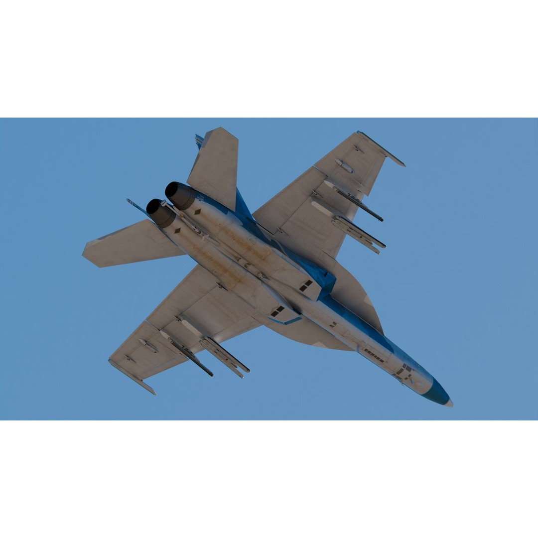 Boeing FA-18EF Super Hornet 3D Model – High Poly PBR Game Asset, FBX - View 5