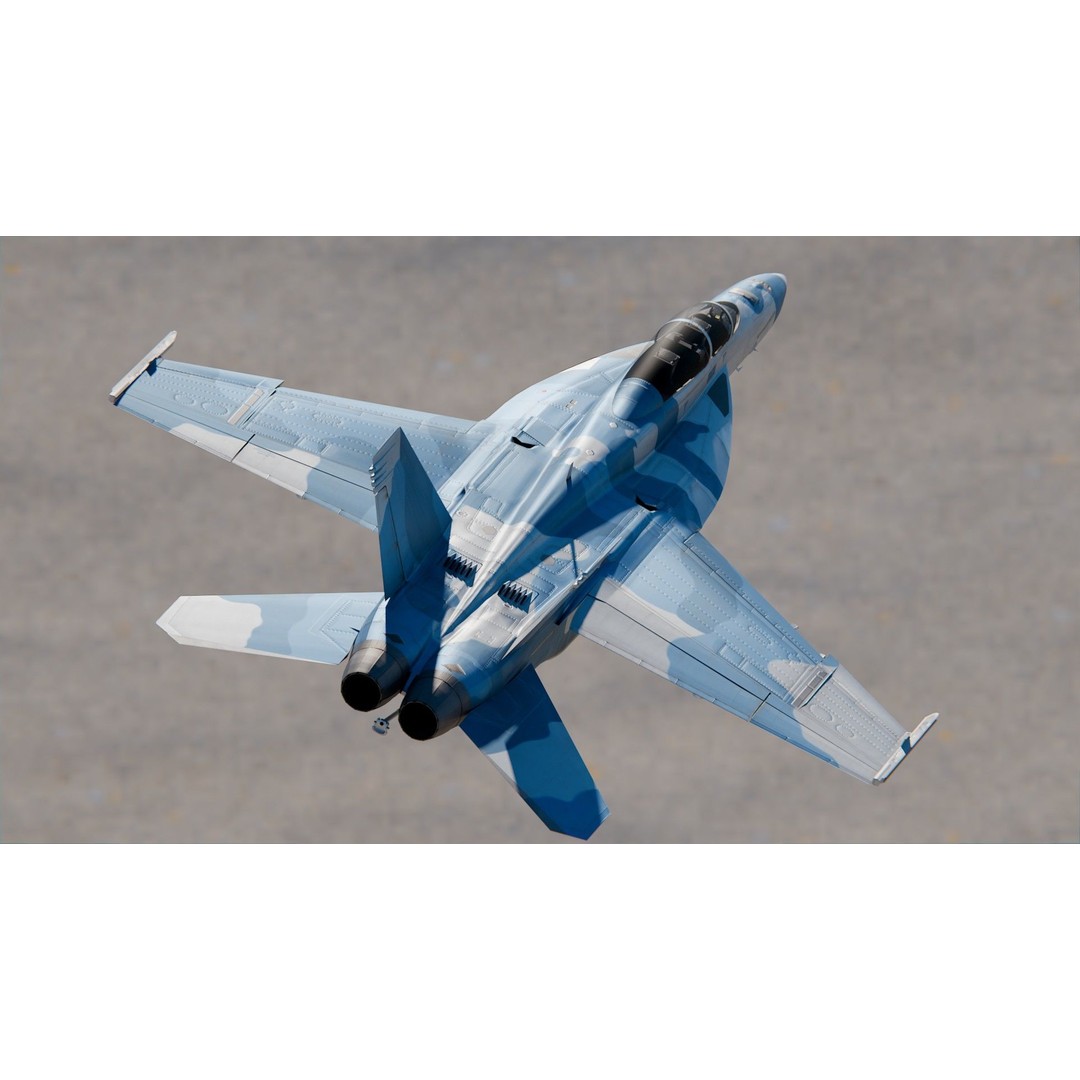 Boeing FA-18EF Super Hornet 3D Model – High Poly PBR Game Asset, FBX - View 8