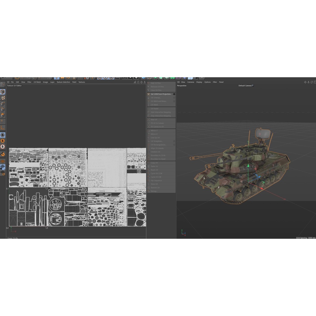 Flakpanzer Gepard 1A2 3D Model – Low Poly Military Vehicle, FBX, Blender