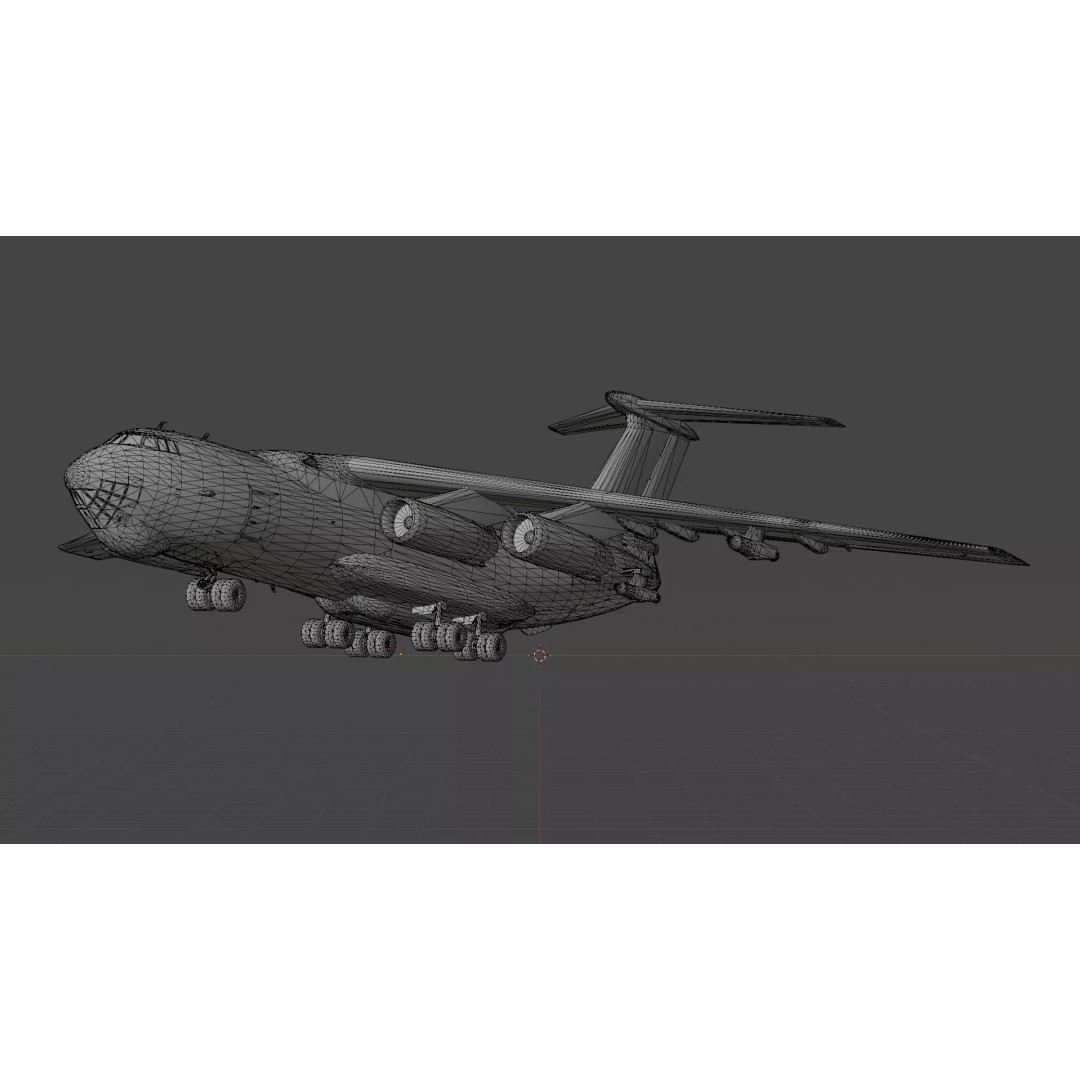 Iliouchine Il-78 3D Model – Low Poly Game Ready Aircraft, FBX, Blender - View 18