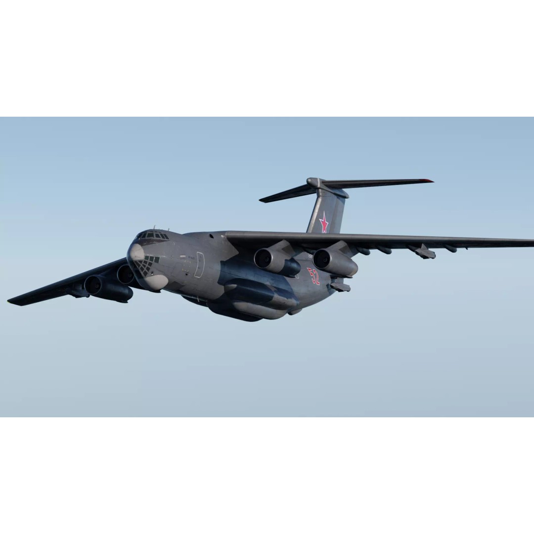 Iliouchine Il-78 3D Model – Low Poly Game Ready Aircraft, FBX, Blender - View 2