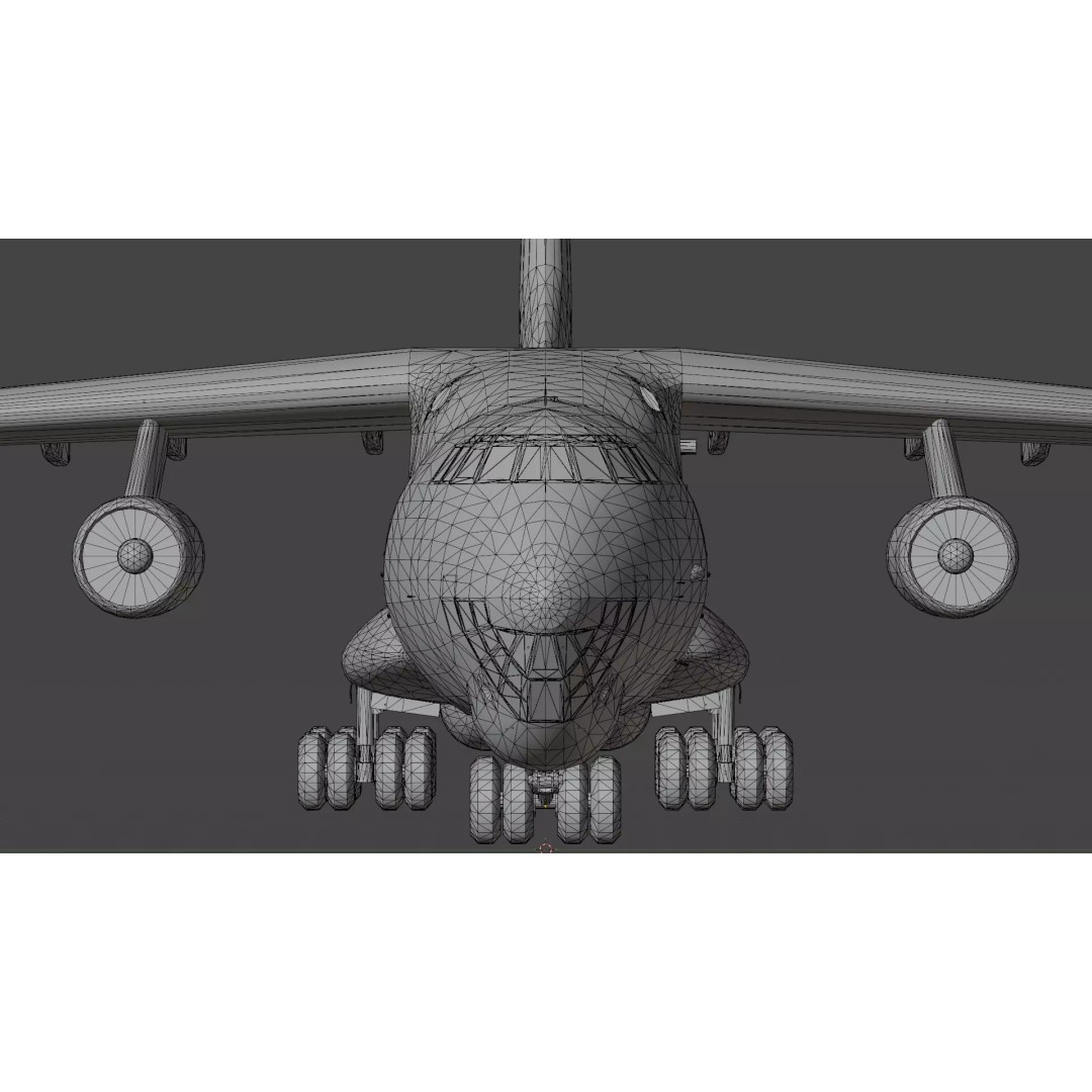 Iliouchine Il-78 3D Model – Low Poly Game Ready Aircraft, FBX, Blender - View 20