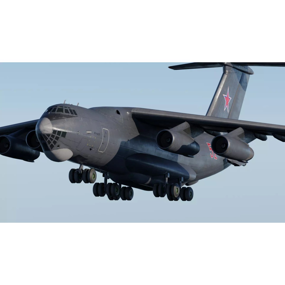 Iliouchine Il-78 3D Model – Low Poly Game Ready Aircraft, FBX, Blender - View 3