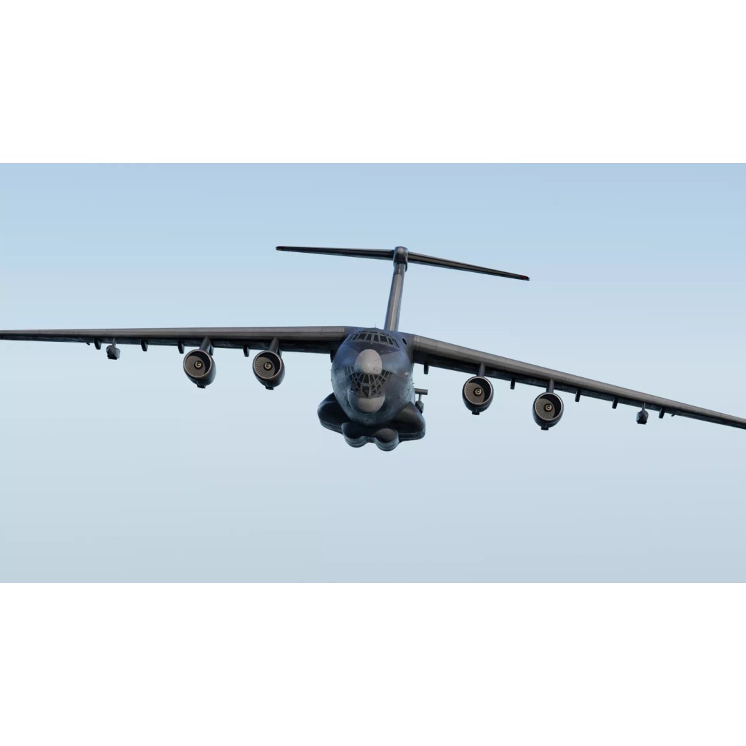 Iliouchine Il-78 3D Model – Low Poly Game Ready Aircraft, FBX, Blender - View 9
