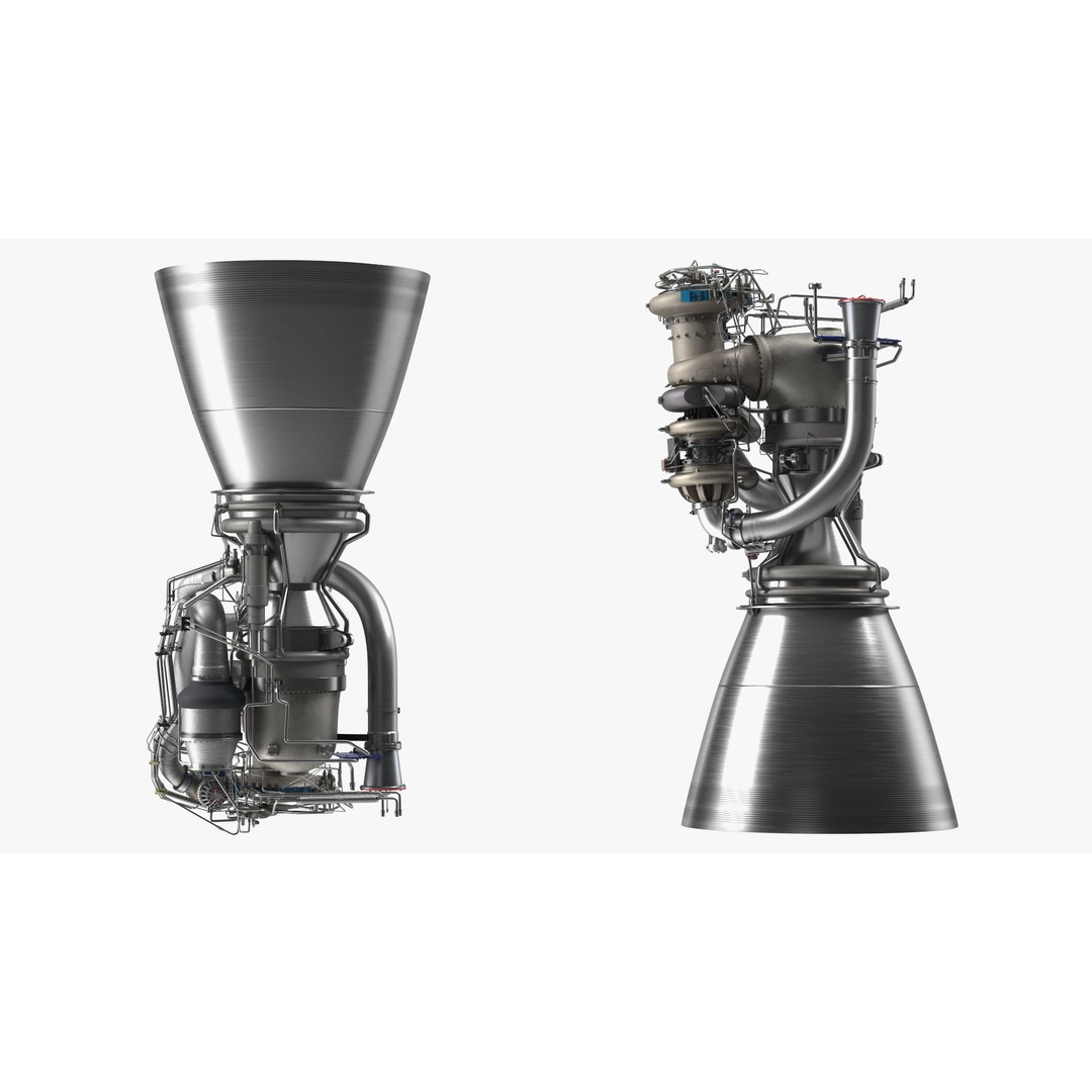 BE-4 Rocket Engine 3D Model – High Poly Space Propulsion Asset, FBX, OBJ - View 13