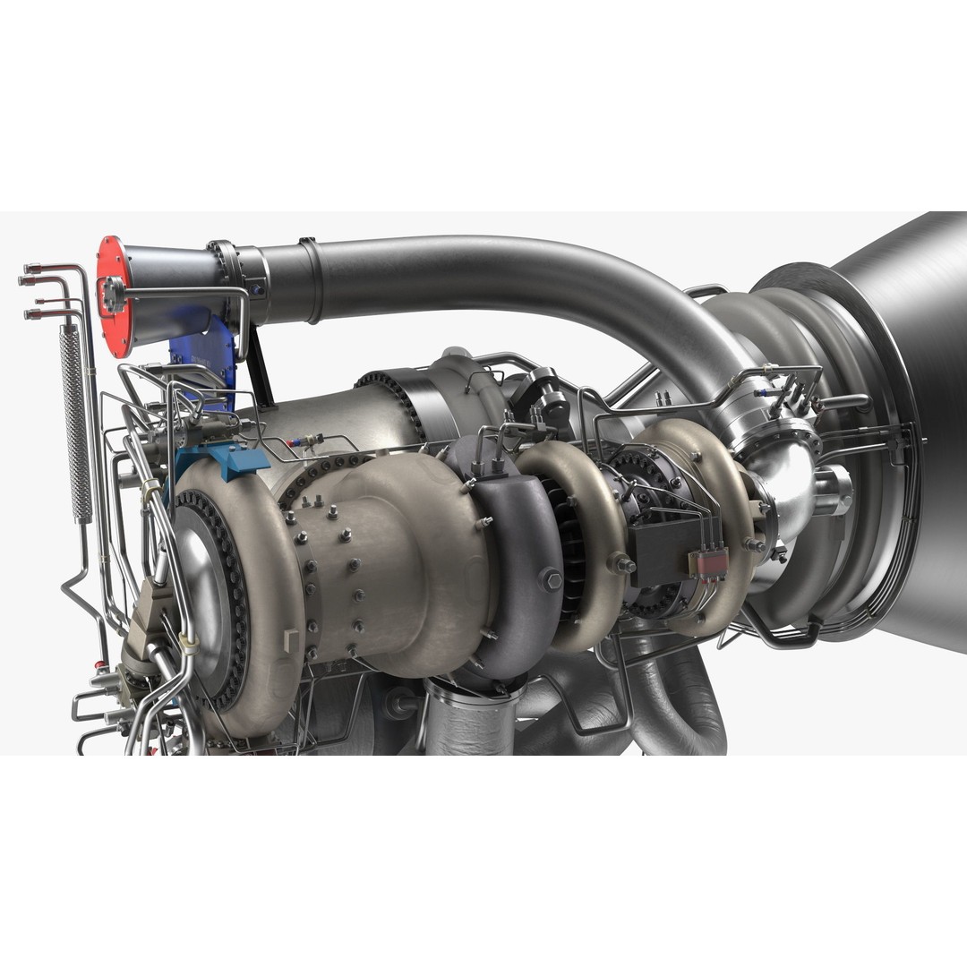 BE-4 Rocket Engine 3D Model – High Poly Space Propulsion Asset, FBX, OBJ - View 16