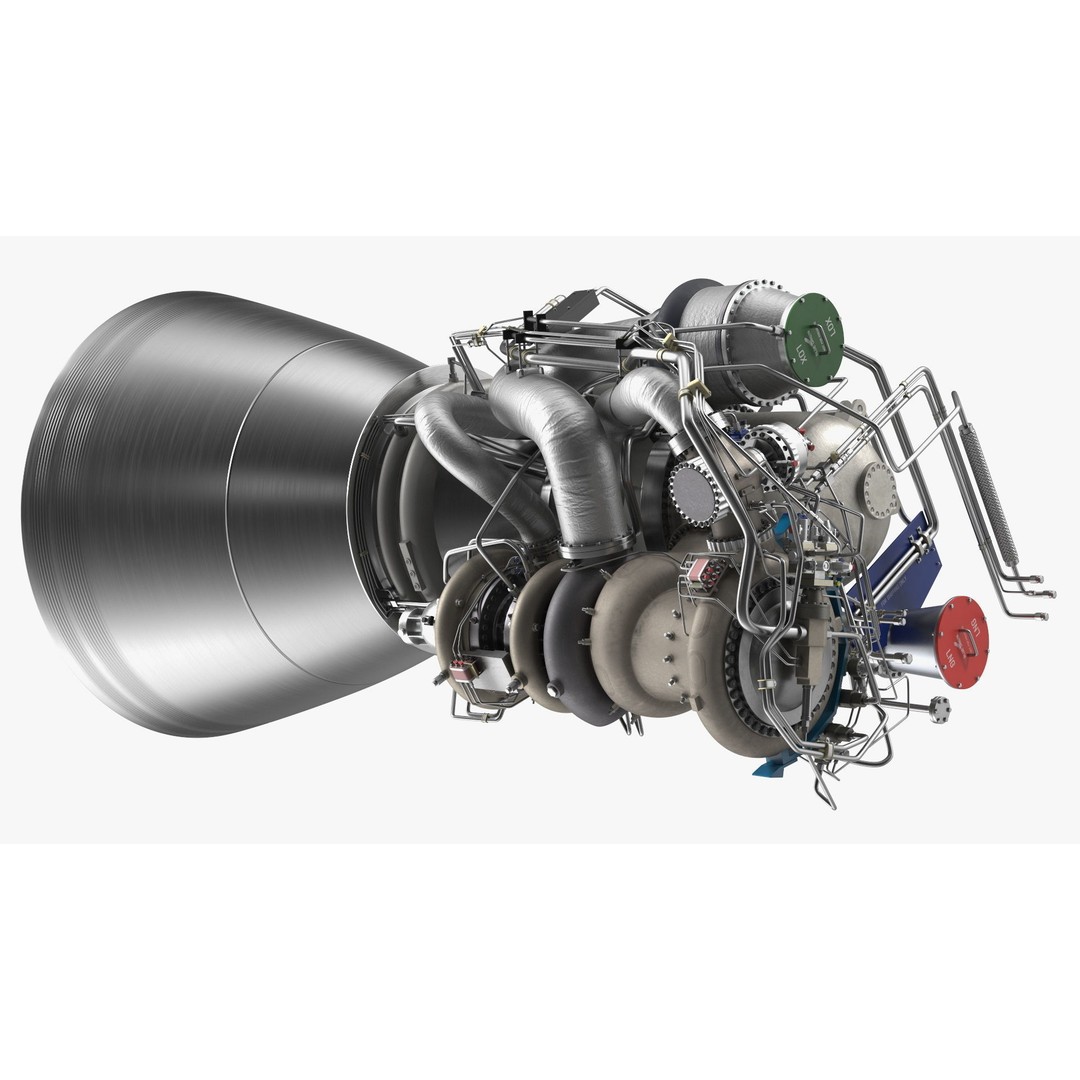 BE-4 Rocket Engine 3D Model – High Poly Space Propulsion Asset, FBX, OBJ - View 17