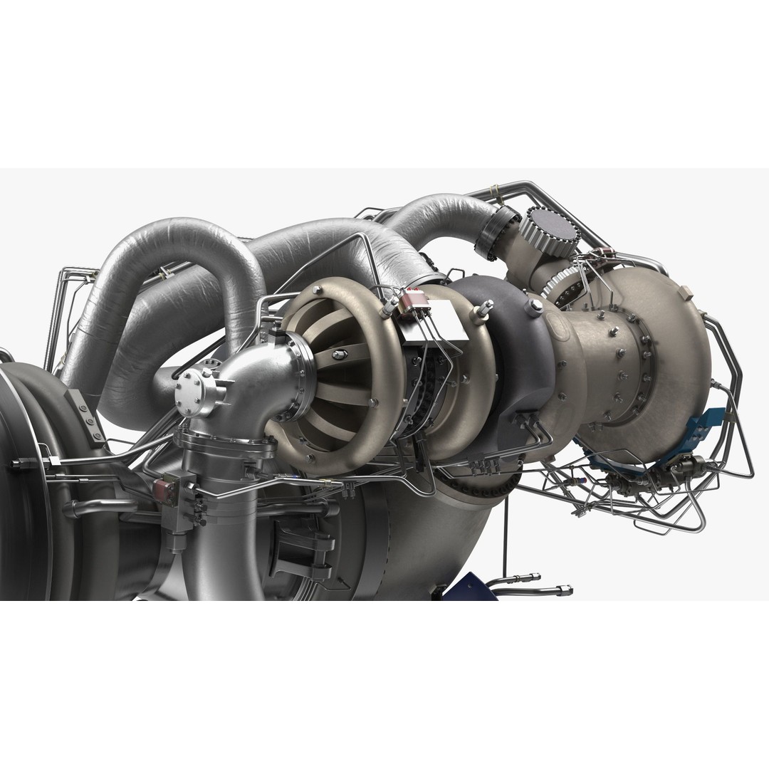 BE-4 Rocket Engine 3D Model – High Poly Space Propulsion Asset, FBX, OBJ - View 19