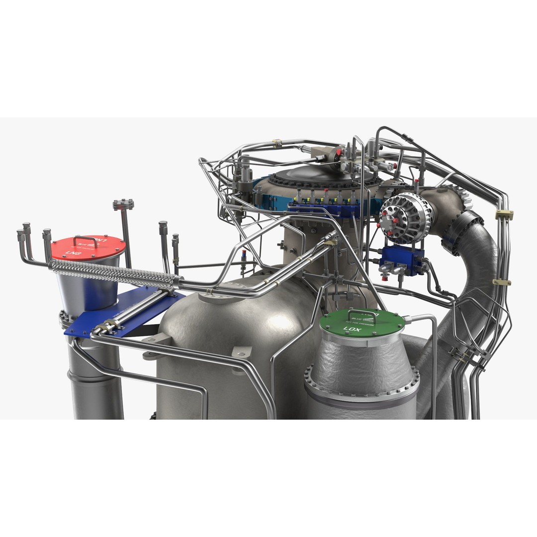 BE-4 Rocket Engine 3D Model – High Poly Space Propulsion Asset, FBX, OBJ - View 20