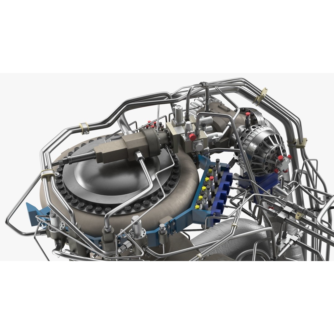 BE-4 Rocket Engine 3D Model – High Poly Space Propulsion Asset, FBX, OBJ - View 21