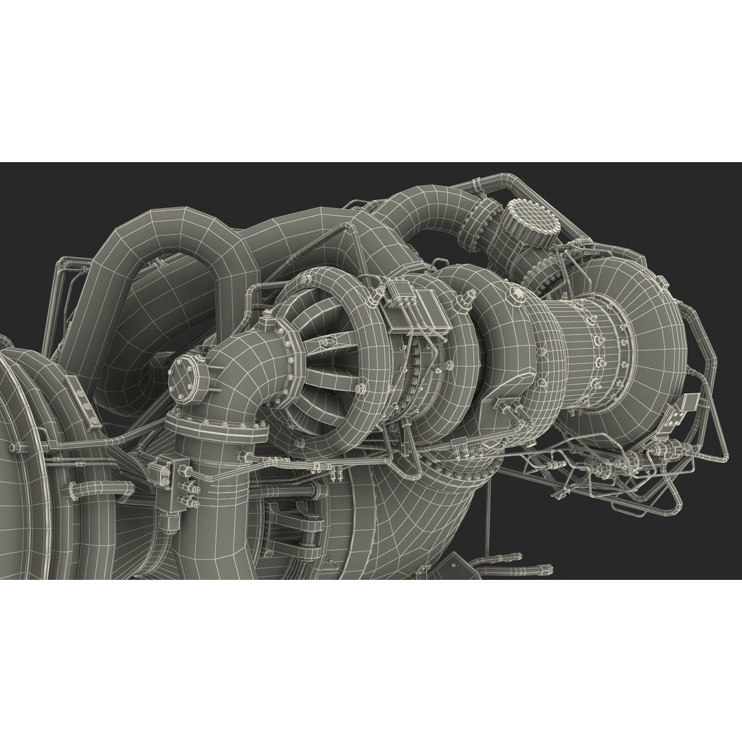 BE-4 Rocket Engine 3D Model – High Poly Space Propulsion Asset, FBX, OBJ - View 31