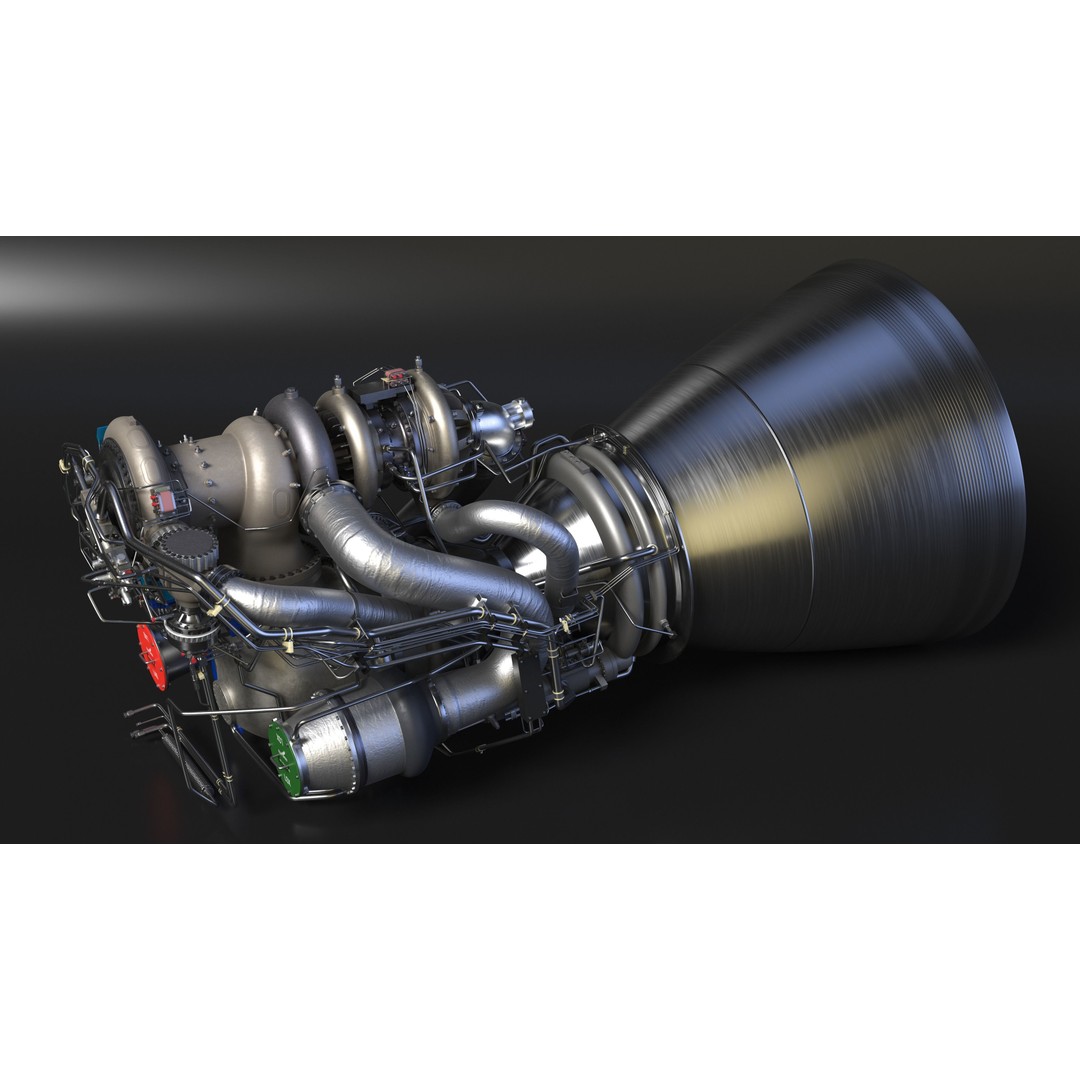 BE-4 Rocket Engine 3D Model – High Poly Space Propulsion Asset, FBX, OBJ - View 35