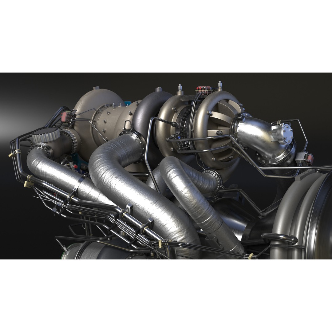 BE-4 Rocket Engine 3D Model – High Poly Space Propulsion Asset, FBX, OBJ - View 36