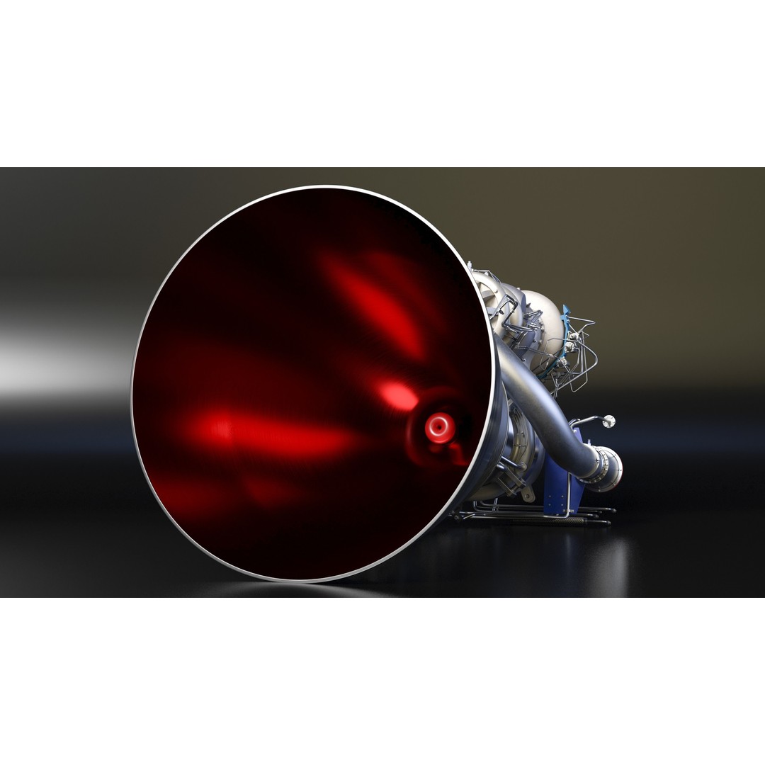 BE-4 Rocket Engine 3D Model – High Poly Space Propulsion Asset, FBX, OBJ - View 37