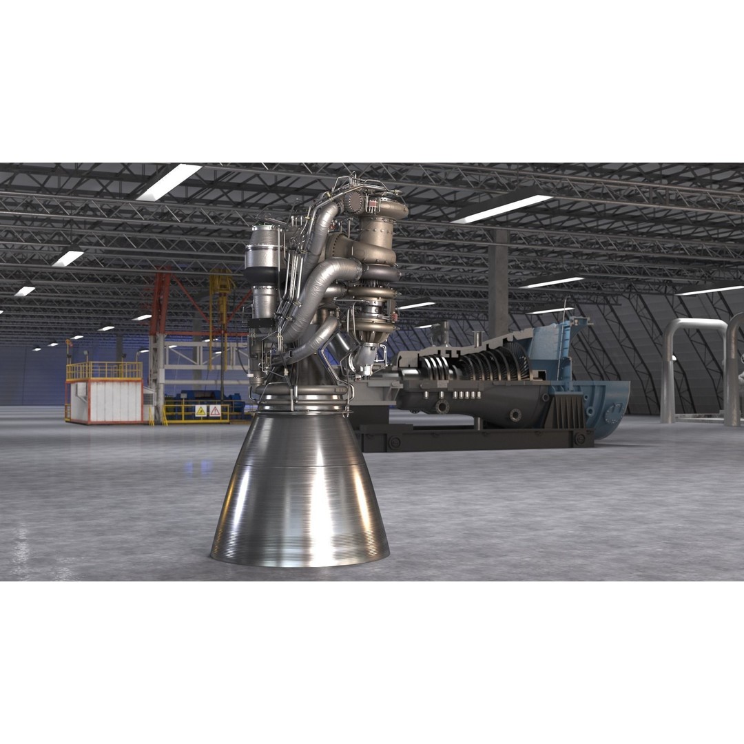 BE-4 Rocket Engine 3D Model – High Poly Space Propulsion Asset, FBX, OBJ - View 38