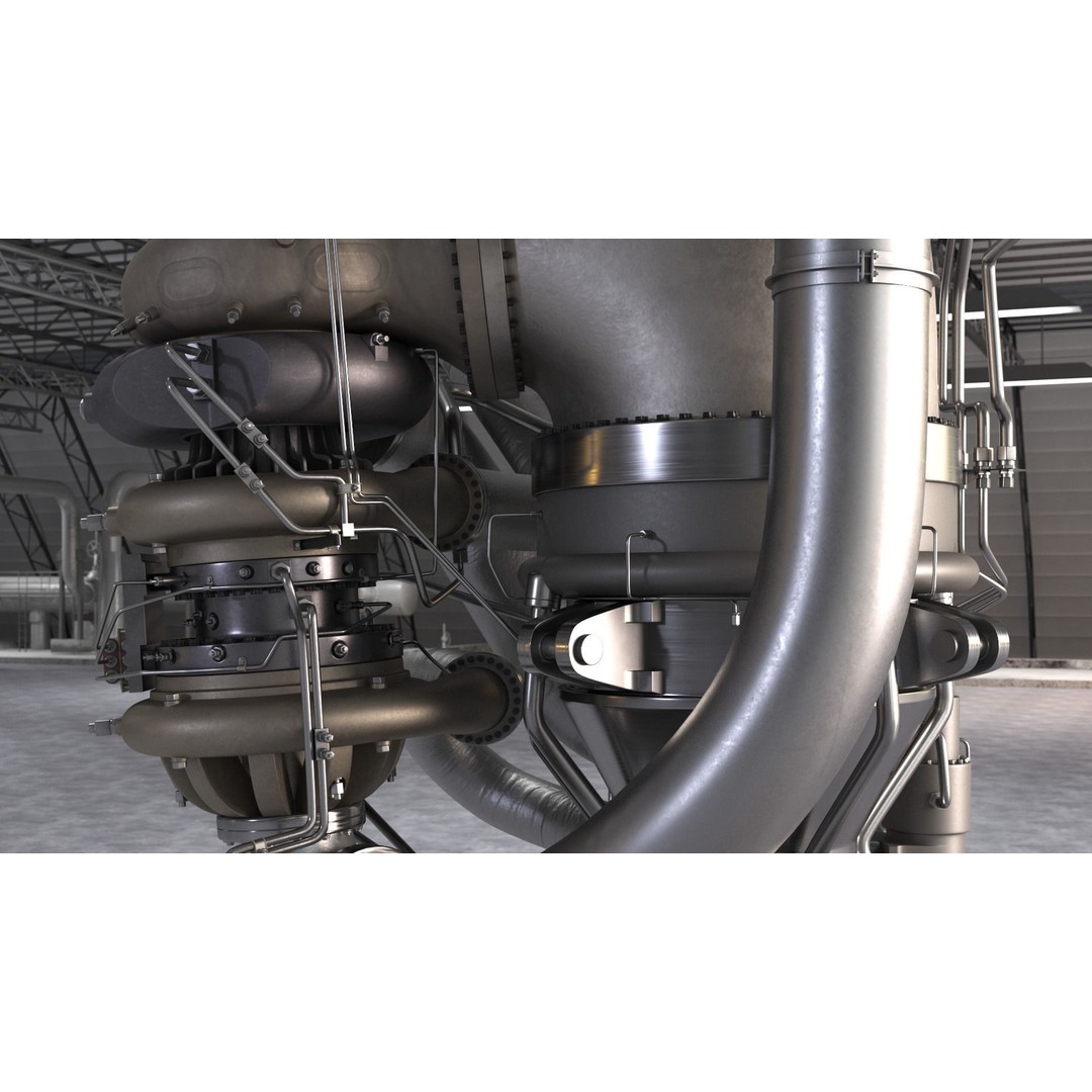 BE-4 Rocket Engine 3D Model – High Poly Space Propulsion Asset, FBX, OBJ - View 41