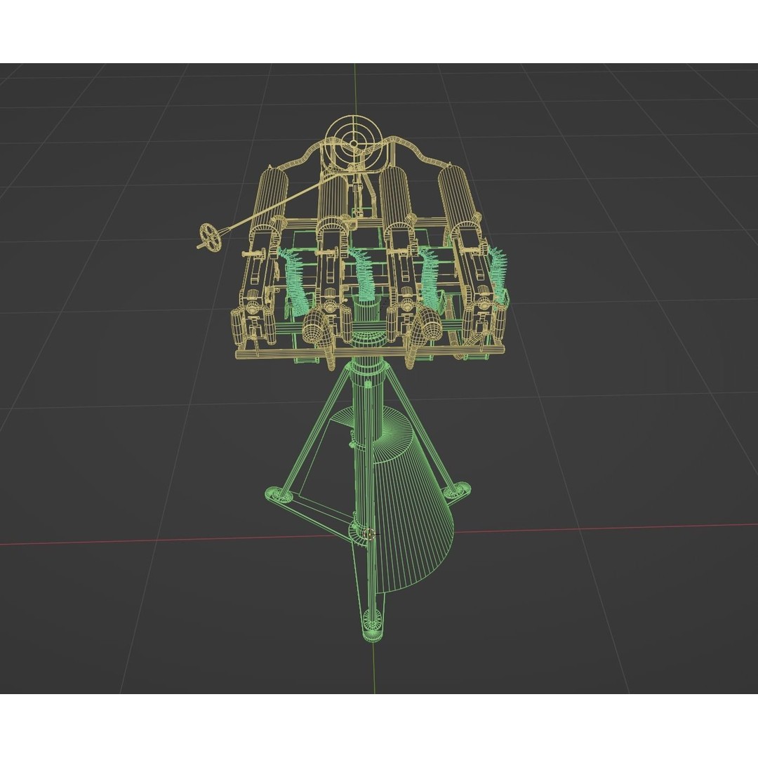 Maxim Anti Aircraft Machine Gun 3D Model – Low Poly Game Asset, FBX, OBJ - View 23