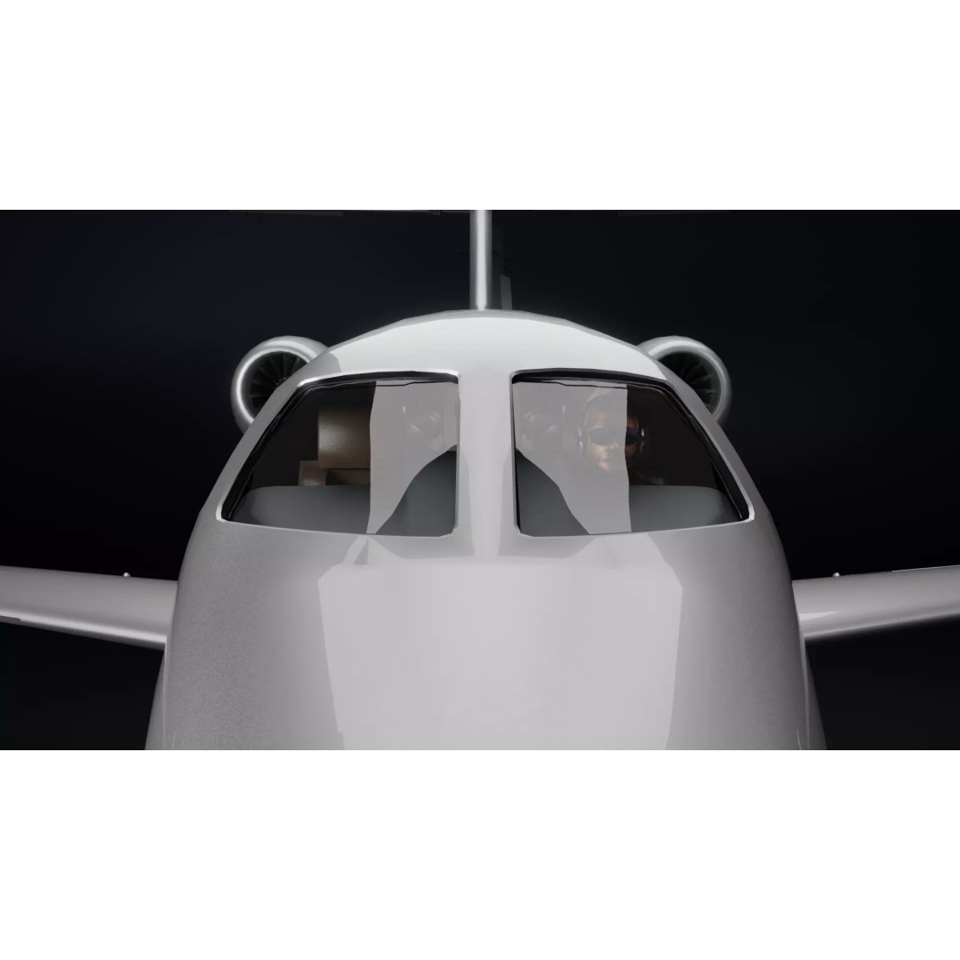 Embraer Phenom 300 3D Model – High Detail Aircraft with PBR Textures - View 19