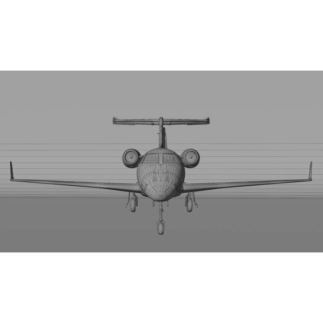 Embraer Phenom 300 3D Model – High Detail Aircraft with PBR Textures - View 21
