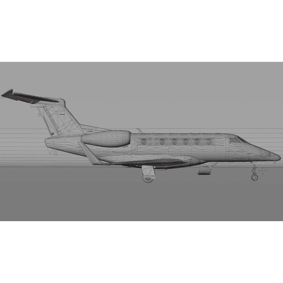 Embraer Phenom 300 3D Model – High Detail Aircraft with PBR Textures - View 22