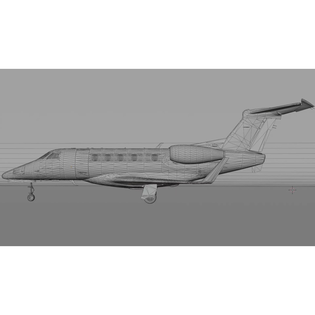 Embraer Phenom 300 3D Model – High Detail Aircraft with PBR Textures - View 24