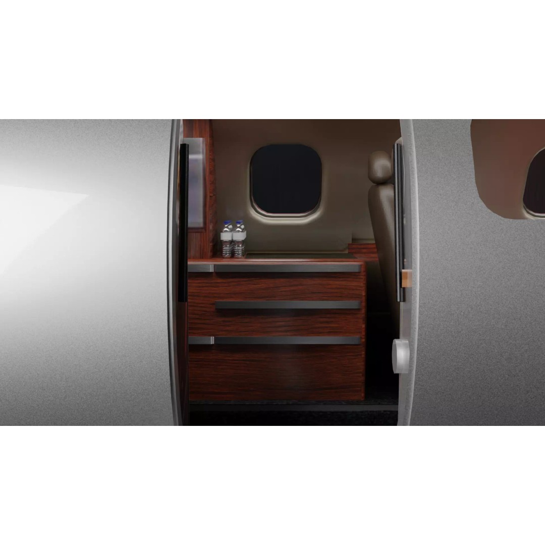 Embraer Phenom 300 3D Model – High Detail Aircraft with PBR Textures - View 6