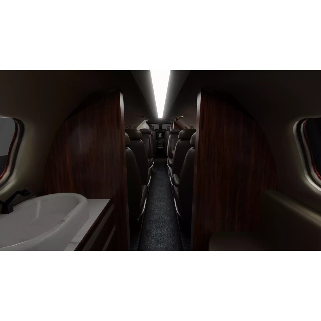 Embraer Phenom 300 3D Model – High Detail Aircraft with PBR Textures - View 9