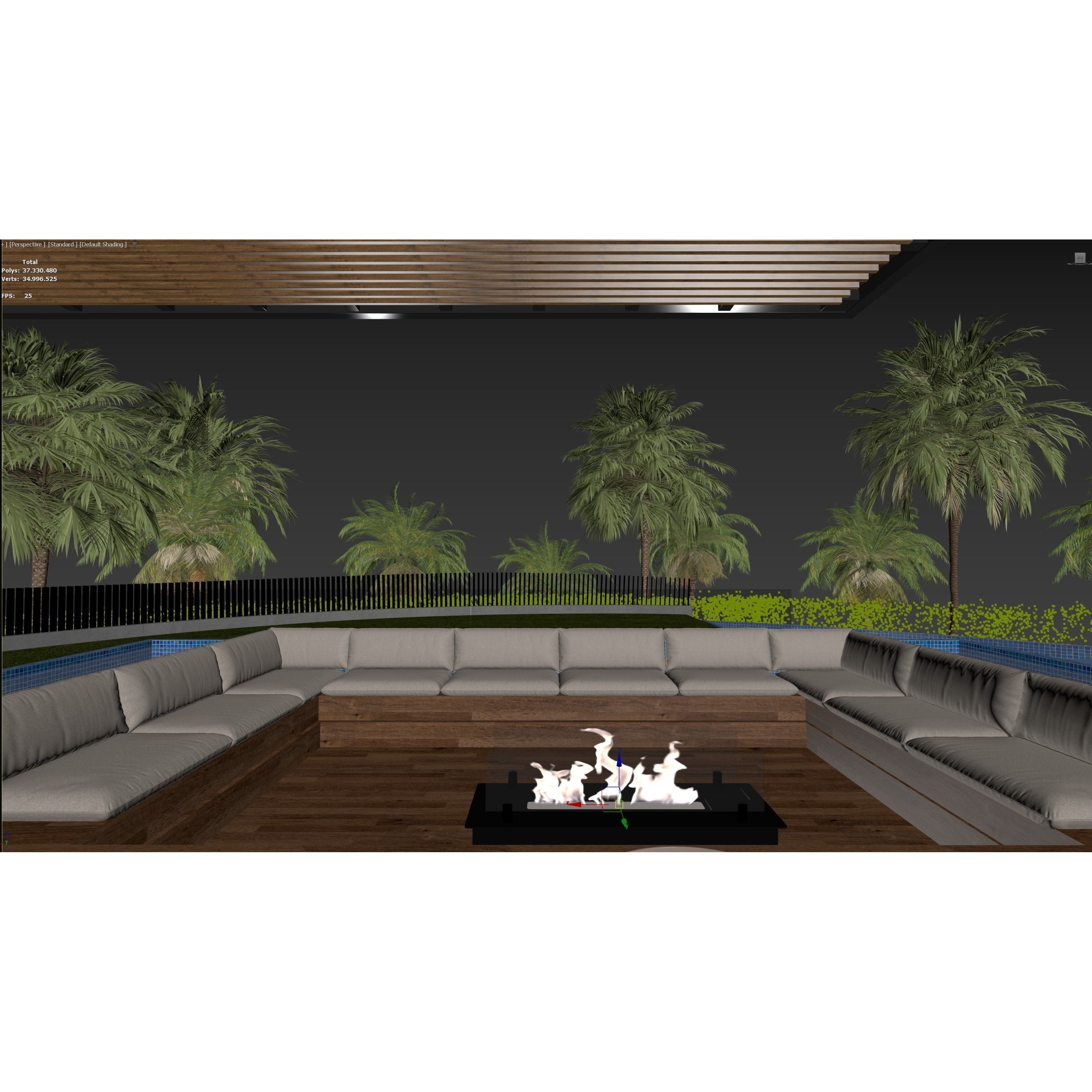 Hillside Villa House - Architectural 3D Model - View 29