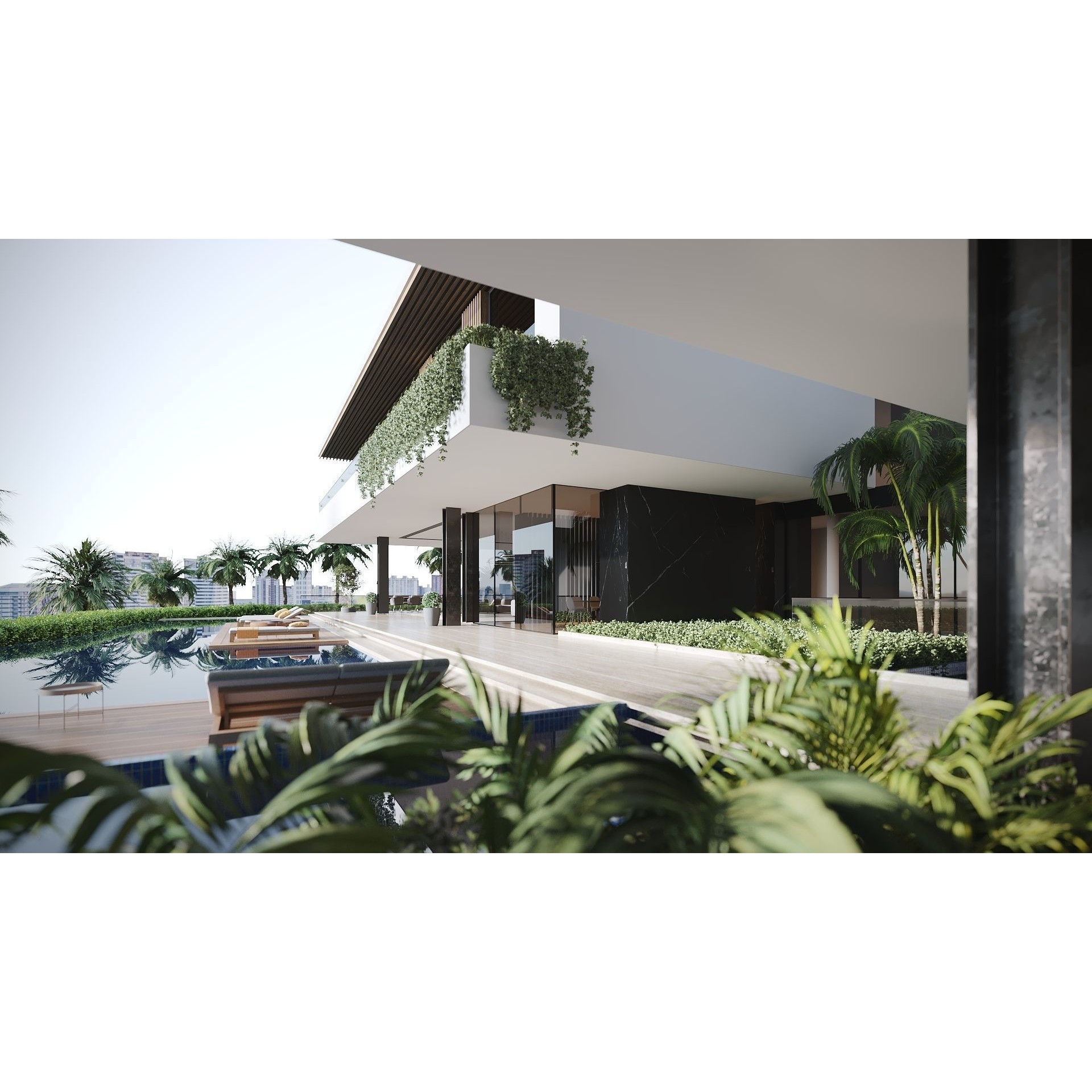 Hillside Villa House - Architectural 3D Model - View 3