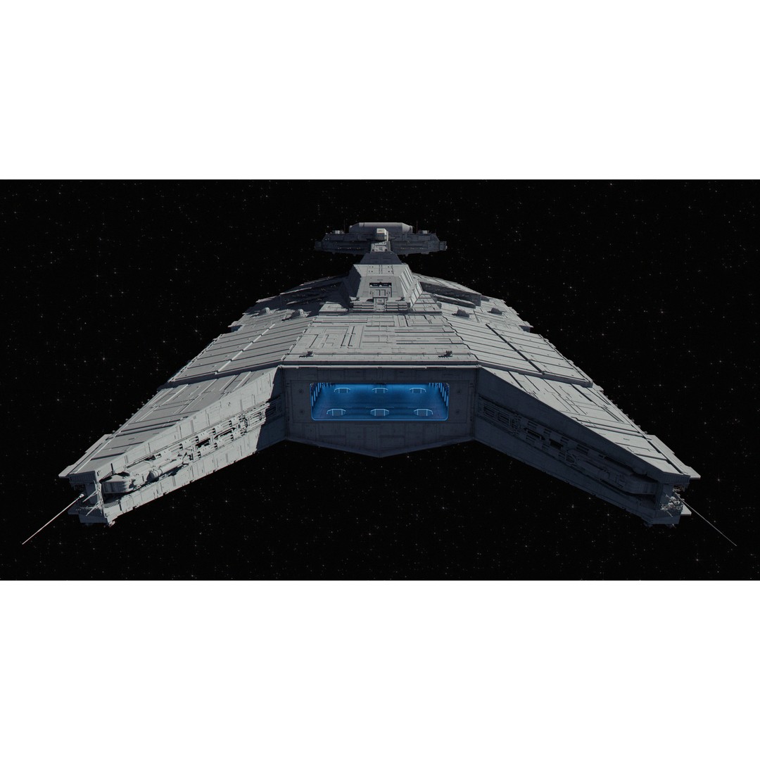 Gladiator-Class Star Destroyer 3D Model – High Poly Spaceship, FBX, OBJ