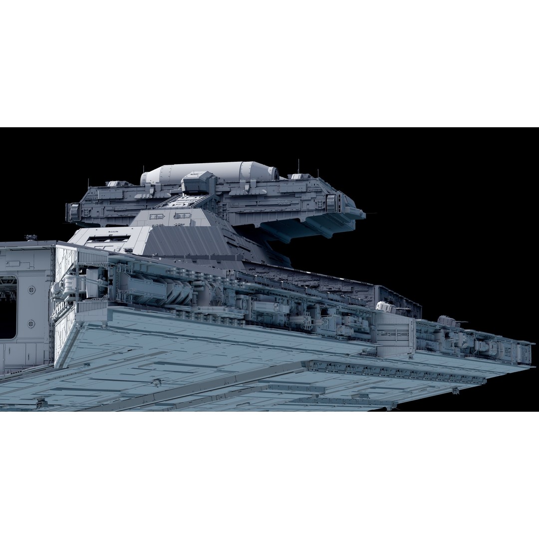Gladiator-Class Star Destroyer 3D Model – High Poly Spaceship, FBX, OBJ - View 11