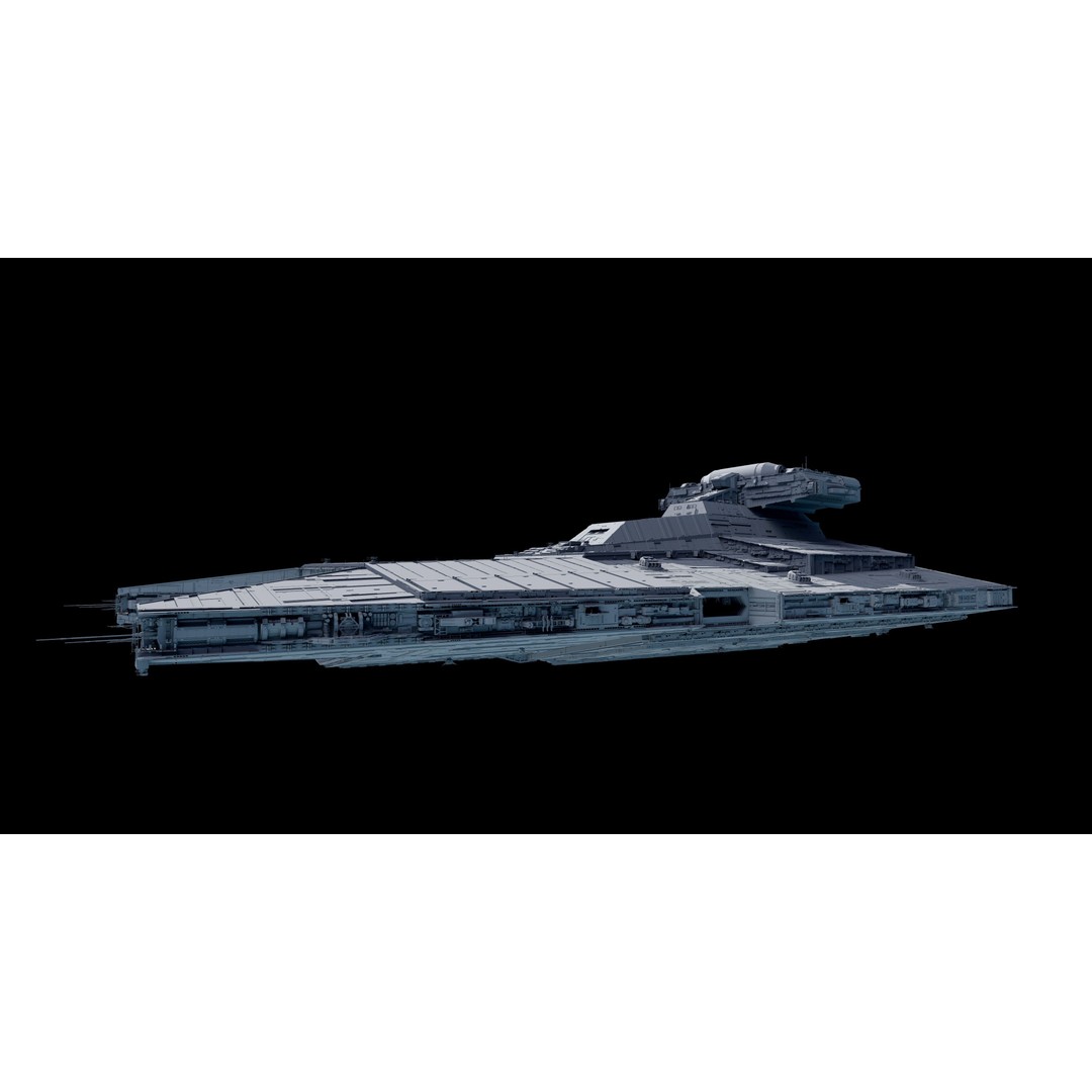 Gladiator-Class Star Destroyer 3D Model – High Poly Spaceship, FBX, OBJ - View 13
