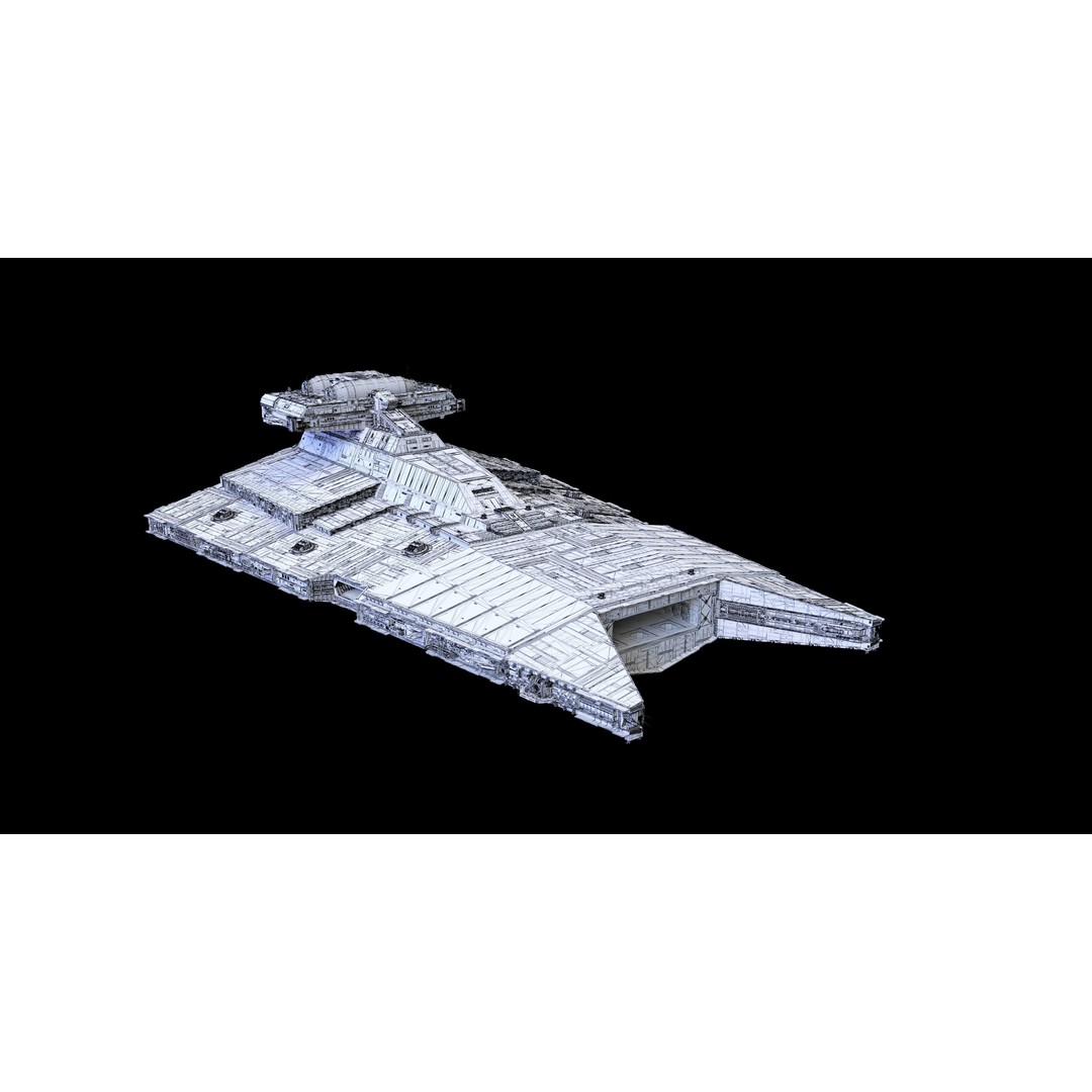 Gladiator-Class Star Destroyer 3D Model – High Poly Spaceship, FBX, OBJ - View 14