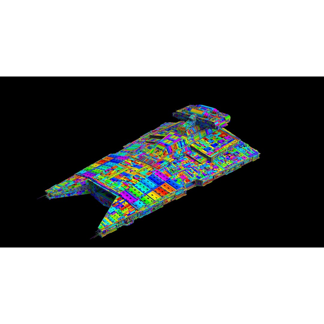 Gladiator-Class Star Destroyer 3D Model – High Poly Spaceship, FBX, OBJ - View 16