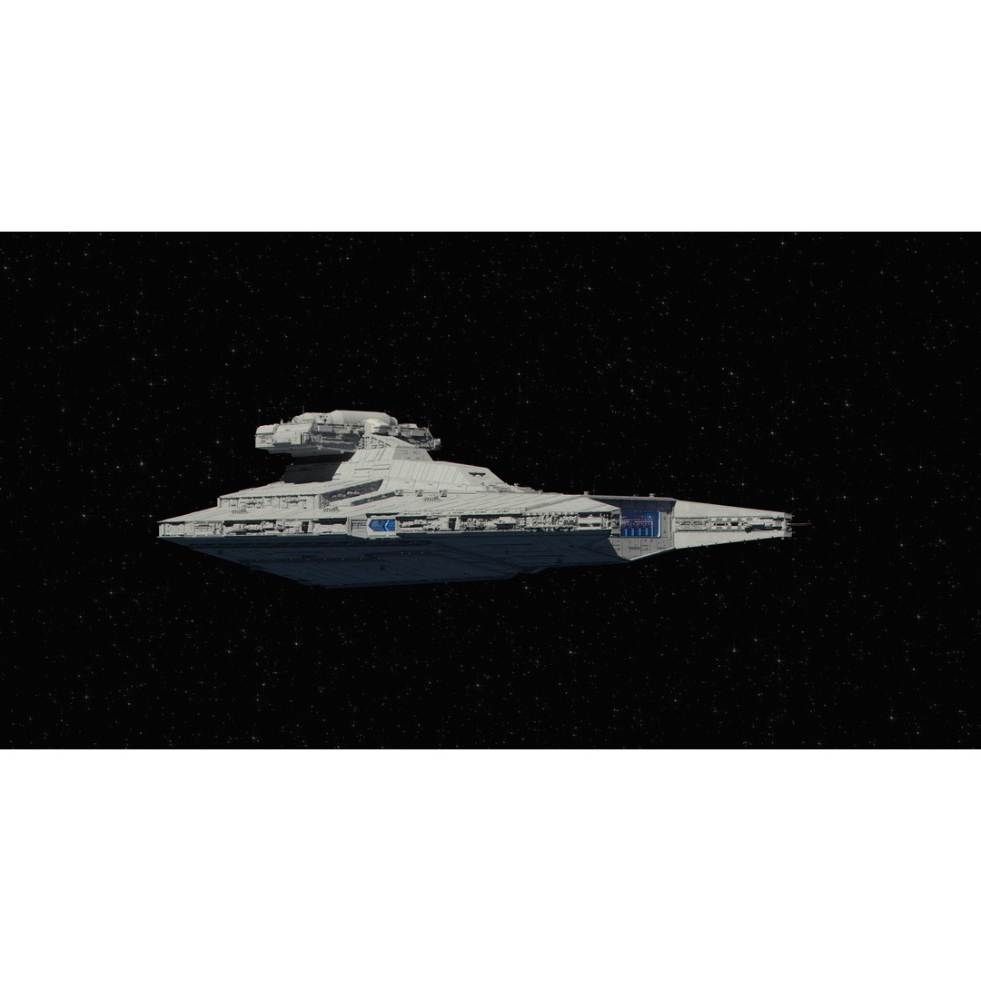 Gladiator-Class Star Destroyer 3D Model – High Poly Spaceship, FBX, OBJ - View 17