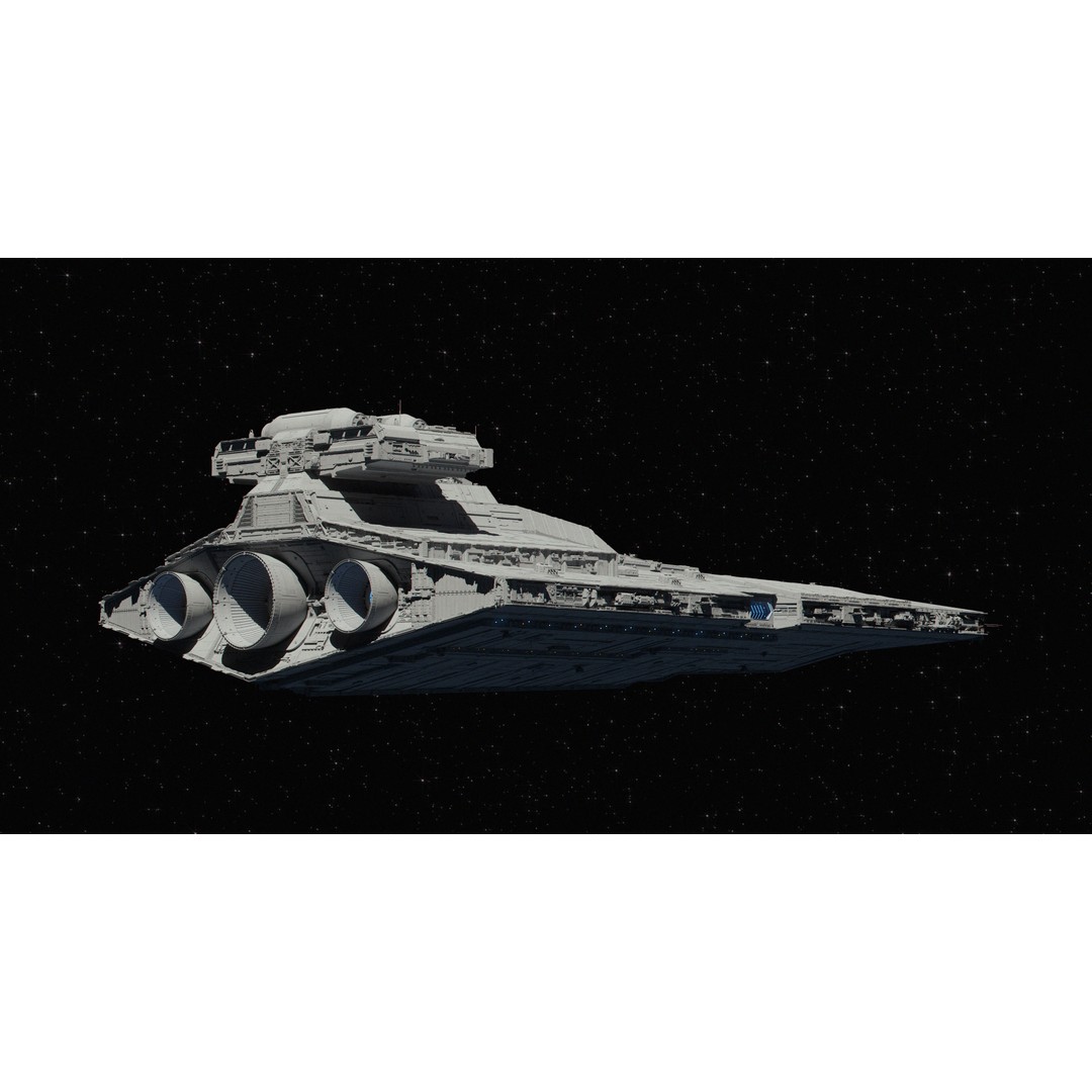 Gladiator-Class Star Destroyer 3D Model – High Poly Spaceship, FBX, OBJ - View 18