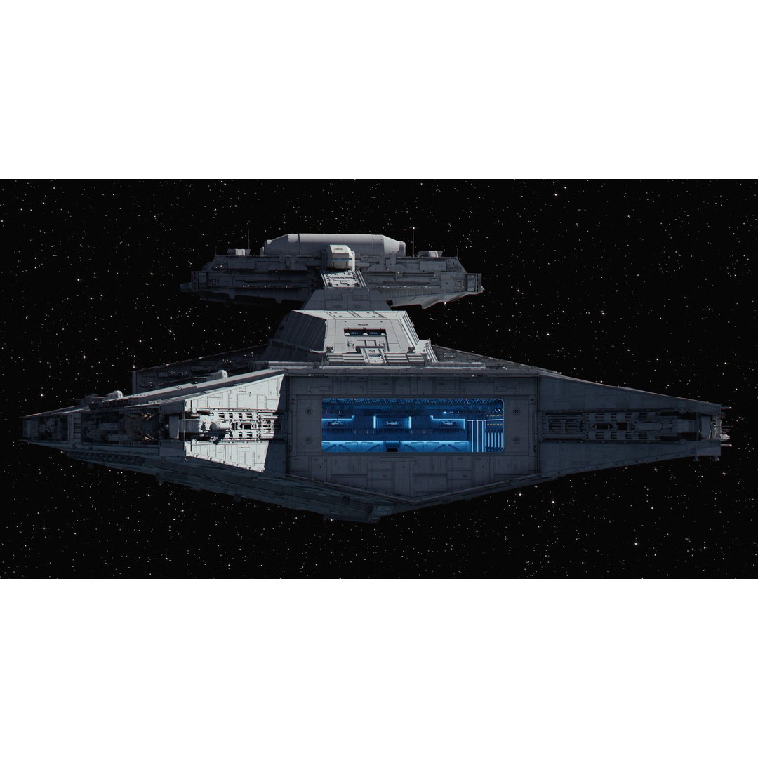 Gladiator-Class Star Destroyer 3D Model – High Poly Spaceship, FBX, OBJ - View 19
