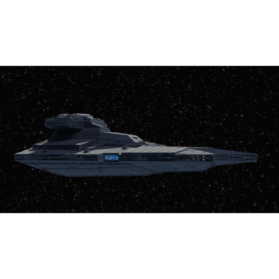 Gladiator-Class Star Destroyer 3D Model – High Poly Spaceship, FBX, OBJ - View 21