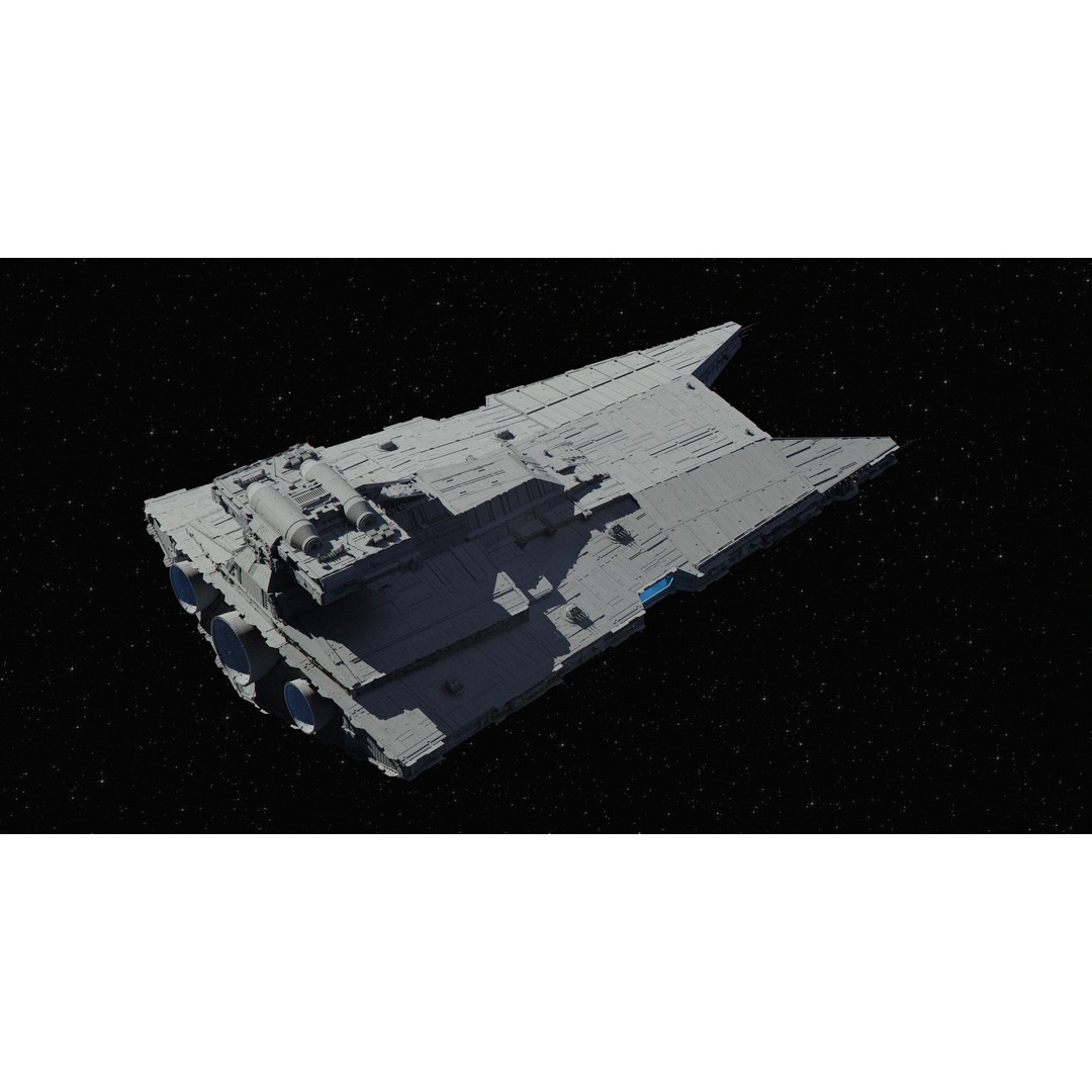 Gladiator-Class Star Destroyer 3D Model – High Poly Spaceship, FBX, OBJ - View 22