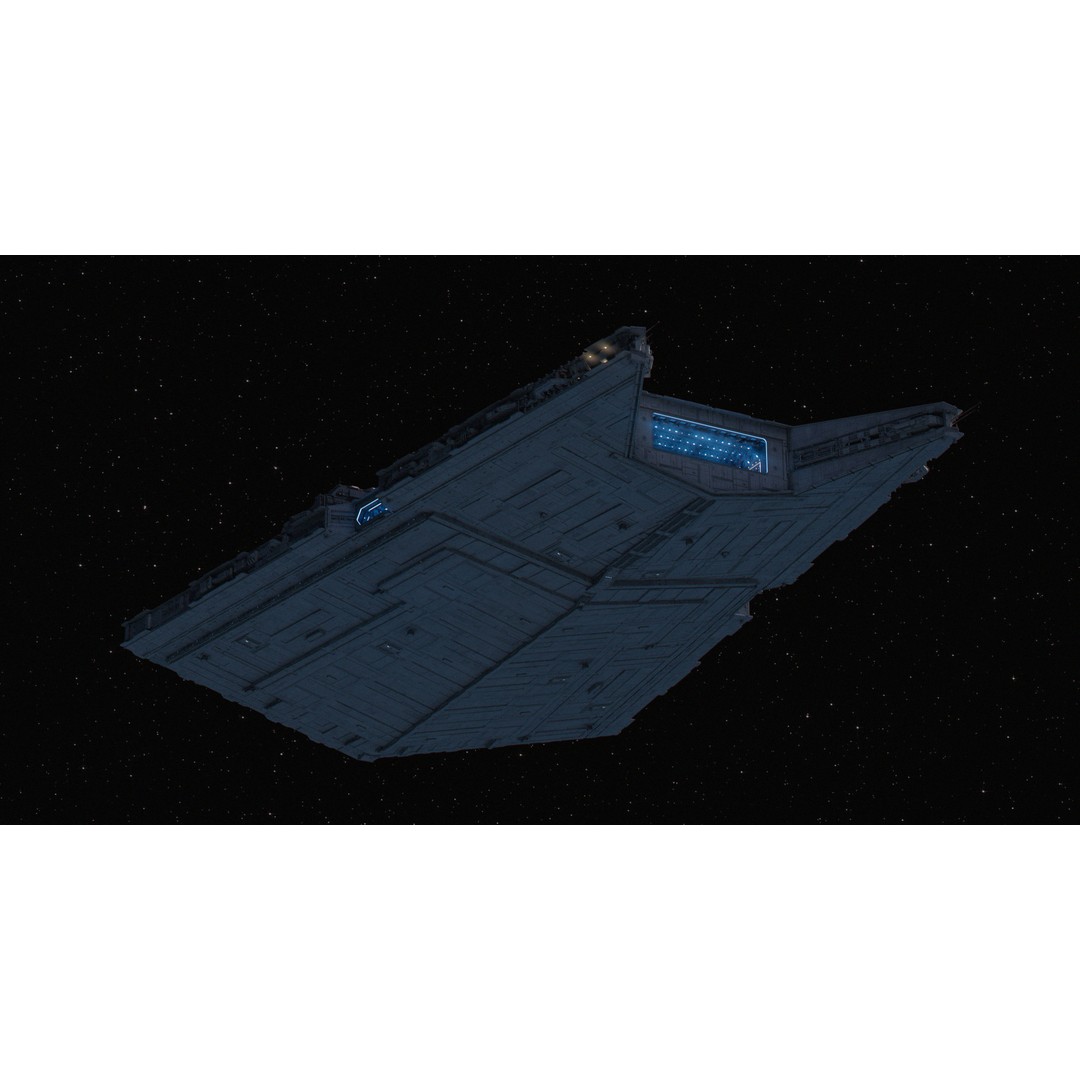 Gladiator-Class Star Destroyer 3D Model – High Poly Spaceship, FBX, OBJ - View 23