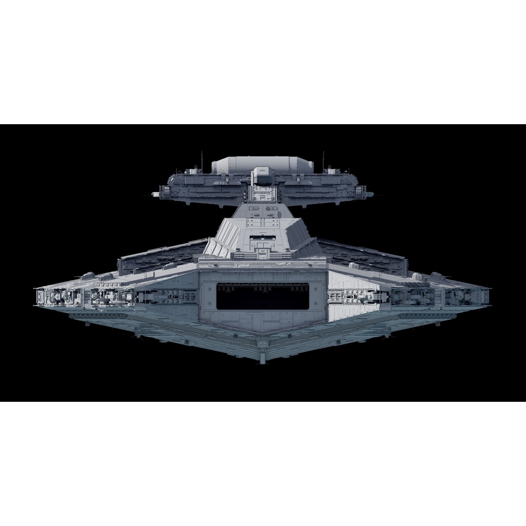 Gladiator-Class Star Destroyer 3D Model – High Poly Spaceship, FBX, OBJ - View 6
